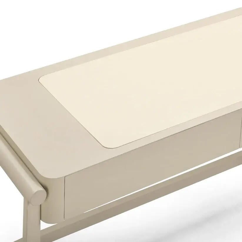 TOV Furniture Alfalfa 21" Home Office Desk, Taupe, large
