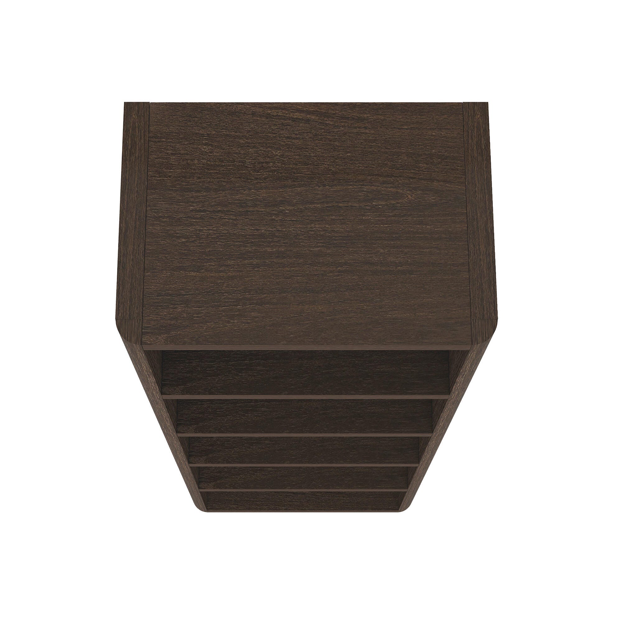 Manhattan Comfort Rivington 79" Open Bookcase, Dark Walnut, large