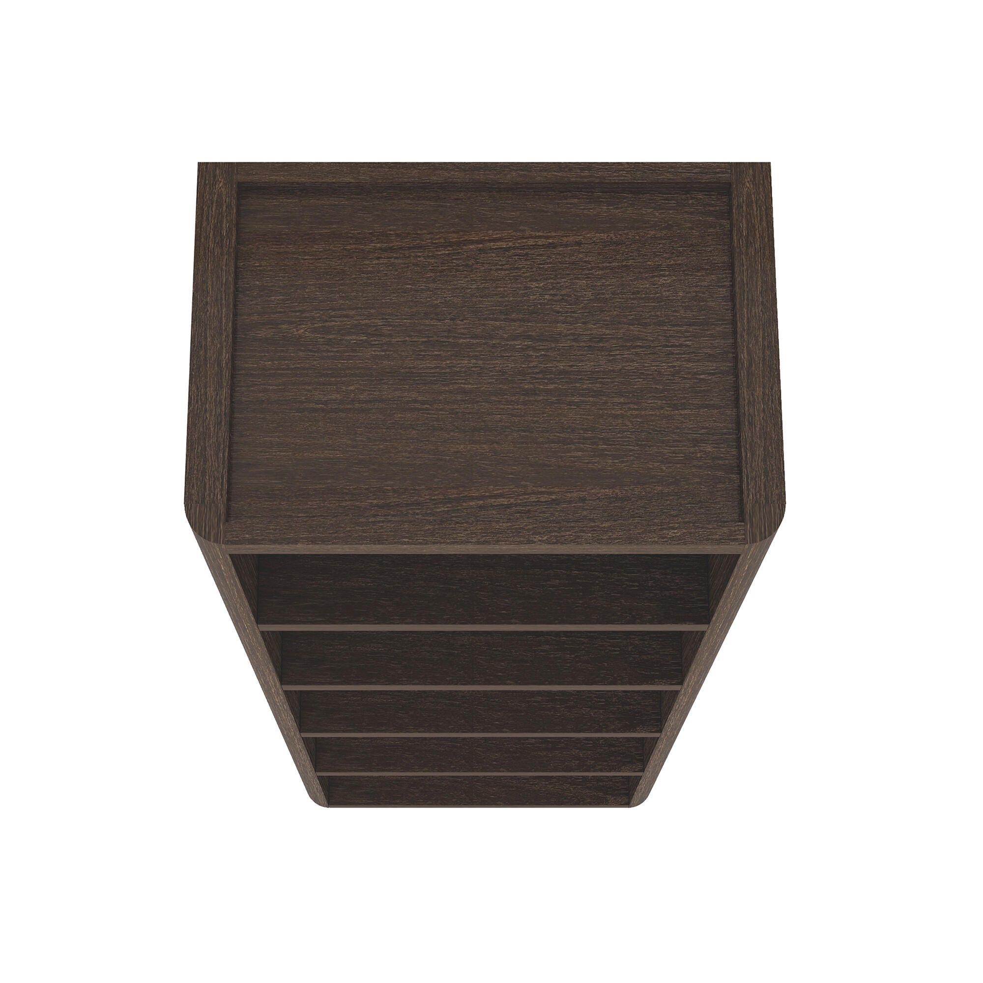 Manhattan Comfort Rivington 79" Open Bookcase, Dark Walnut, large