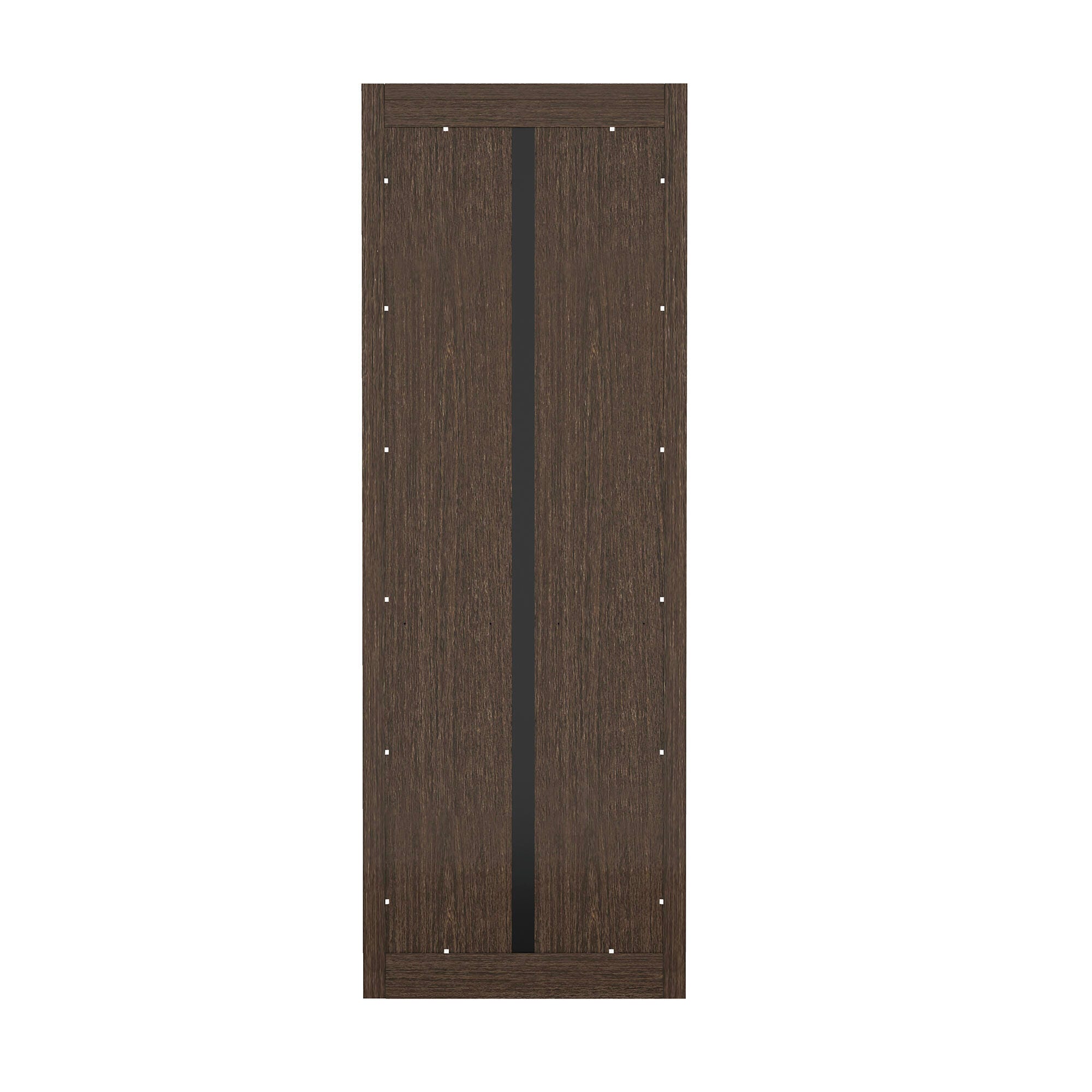 Manhattan Comfort Rivington 79" Open Bookcase, Dark Walnut, large
