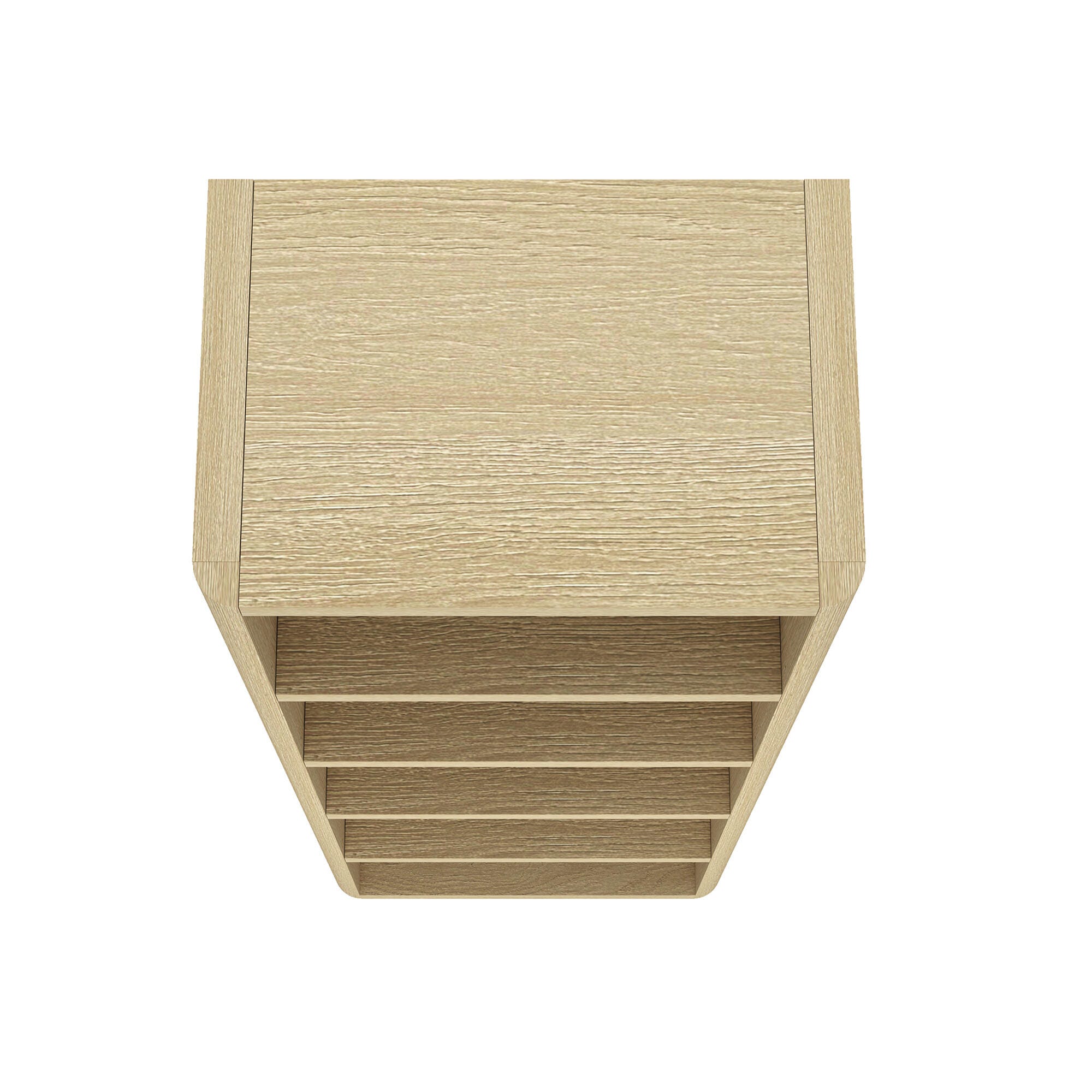Manhattan Comfort Rivington 79" Open Bookcase, Natural Oak, large