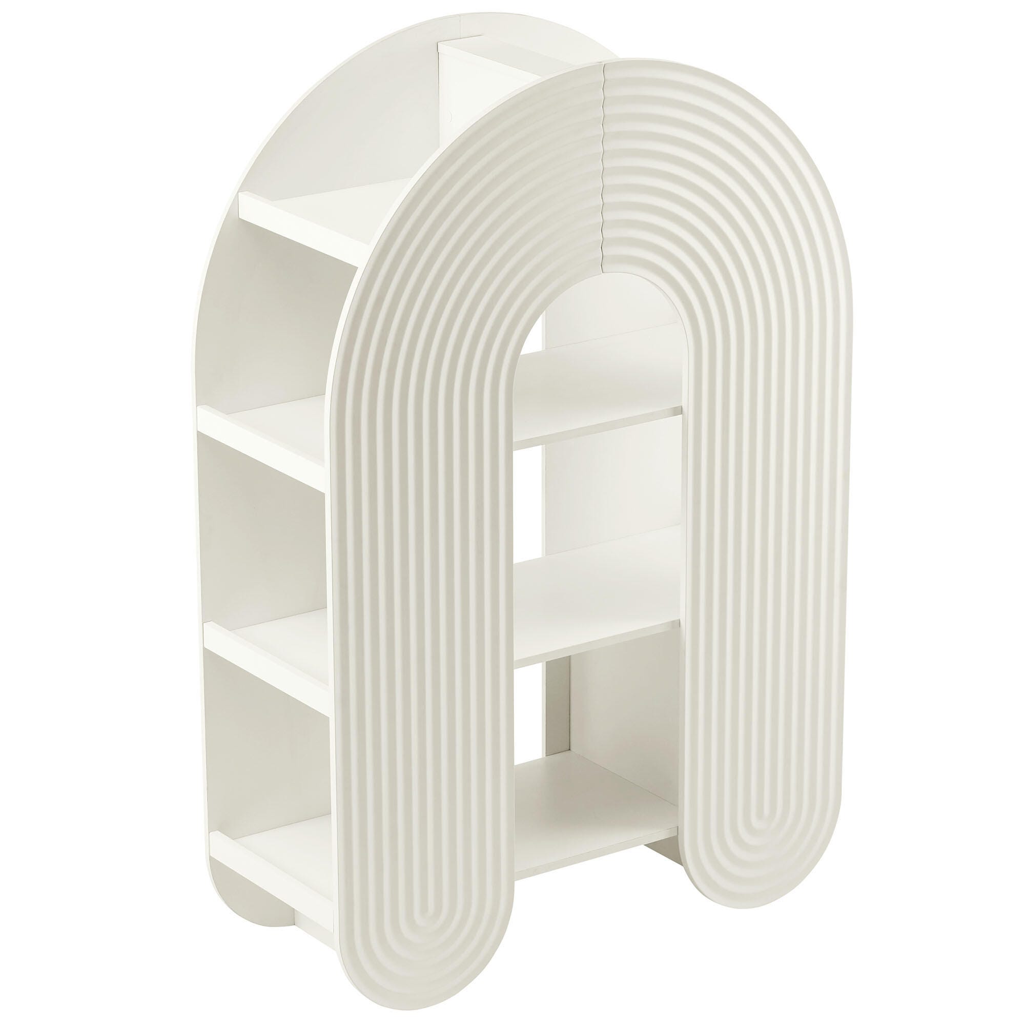 Modway Daydream 58" Bookshelf, White, large