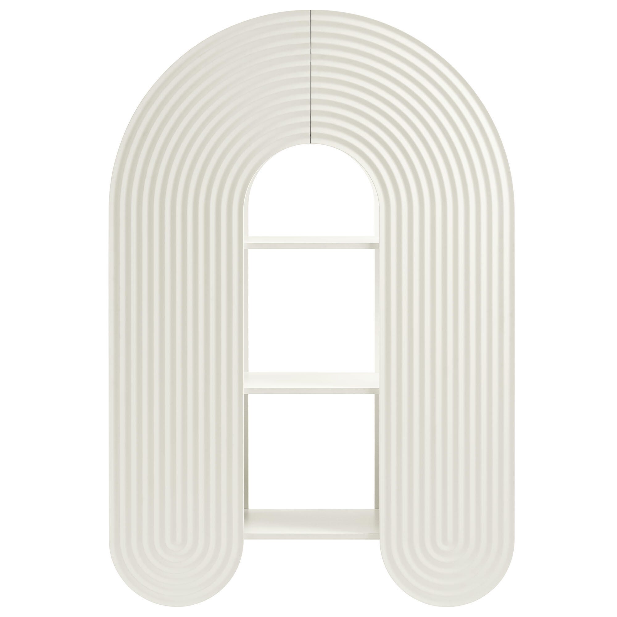 Modway Daydream 58" Bookshelf, White, large