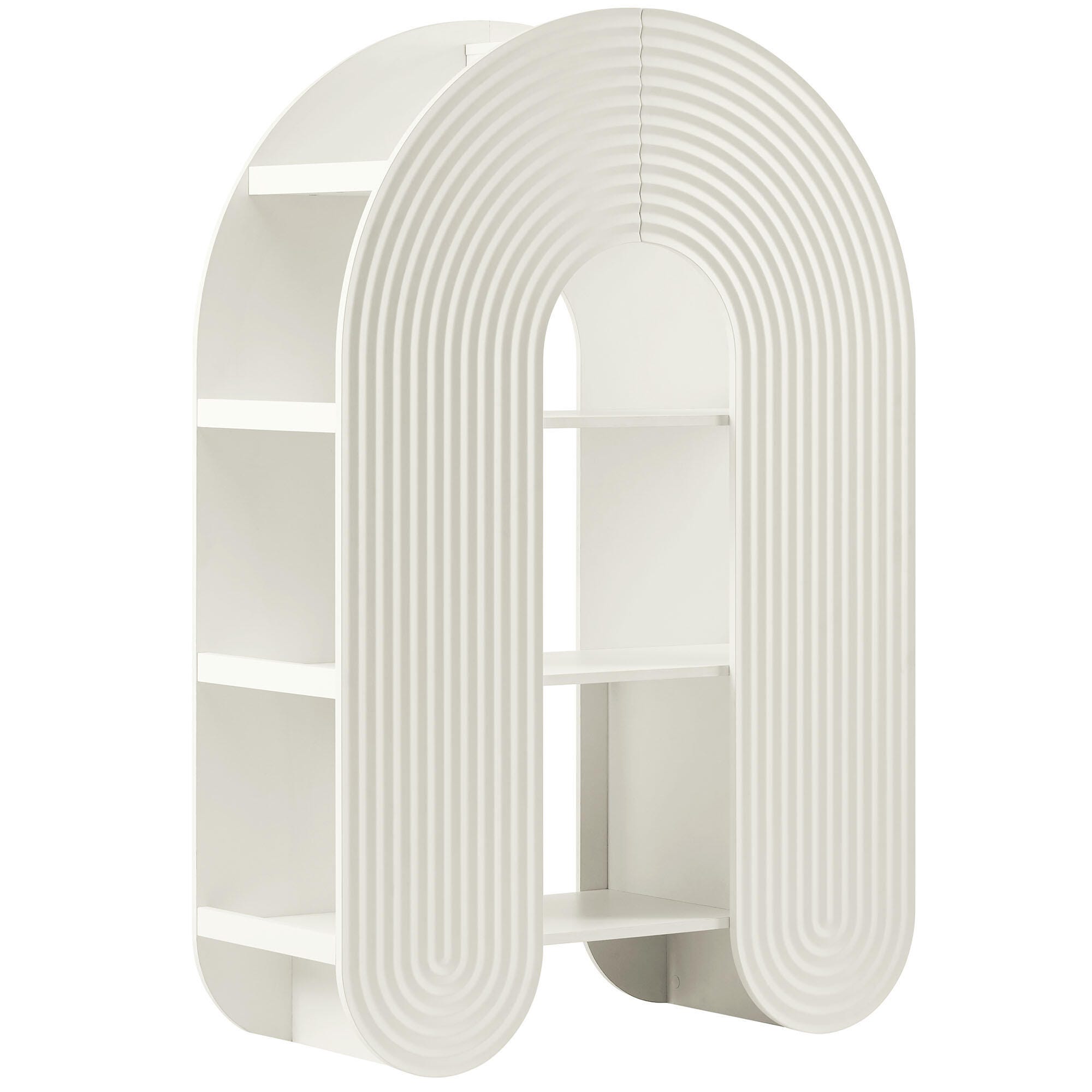 Modway Daydream 58" Bookshelf, White, large