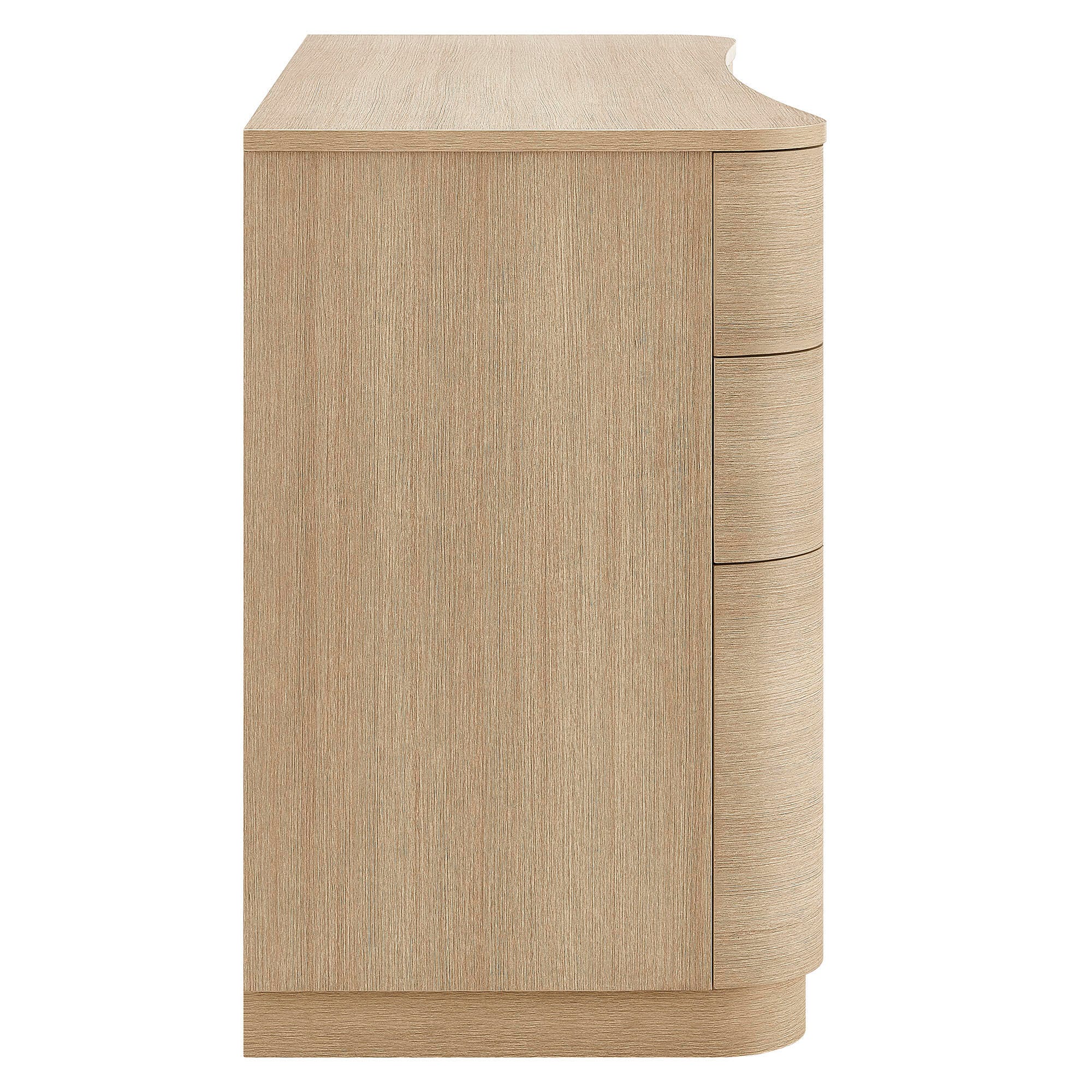 Modway Mirae 55" Home Office Desk, Brushed Light Oak, large