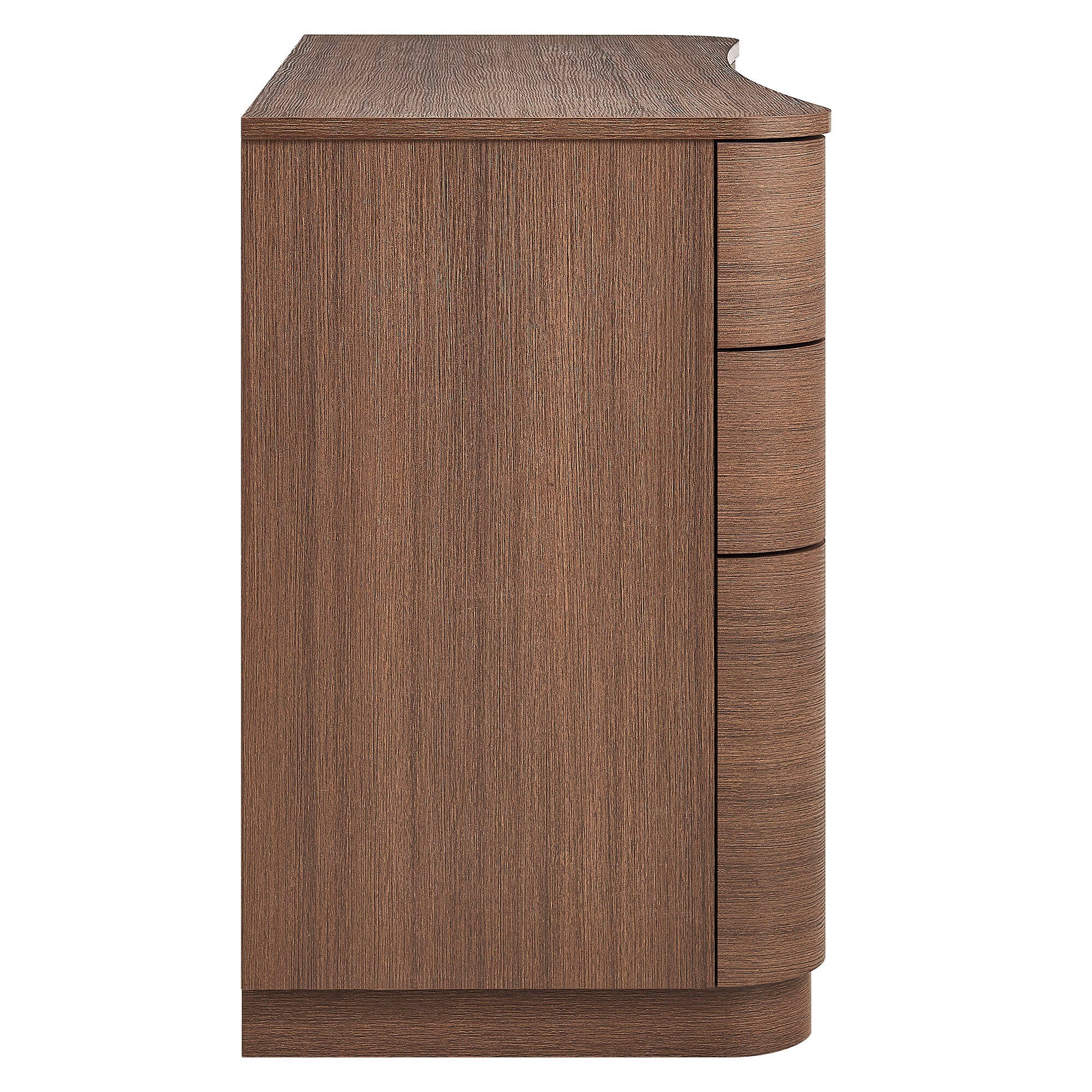 Modway Mirae 55" Home Office Desk, Brushed Brown Oak, large
