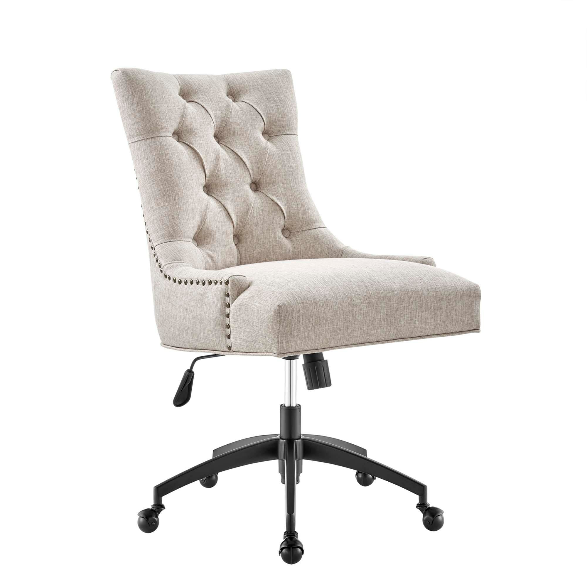 Modway Regent Home Office Chair, Black/Beige, large