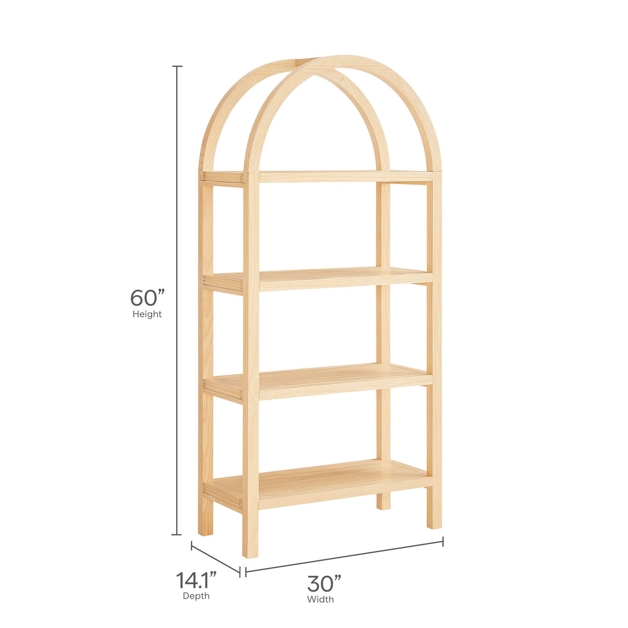 Modway Vexley 60" Bookshelf, , large