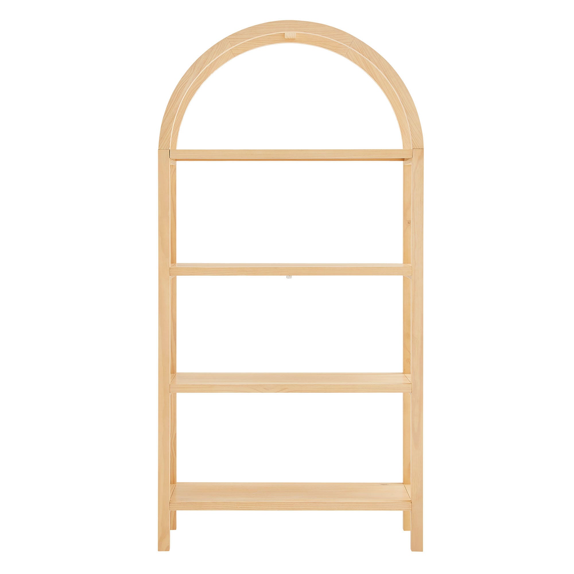Modway Vexley 72" Arched Bookshelf, Natural, large