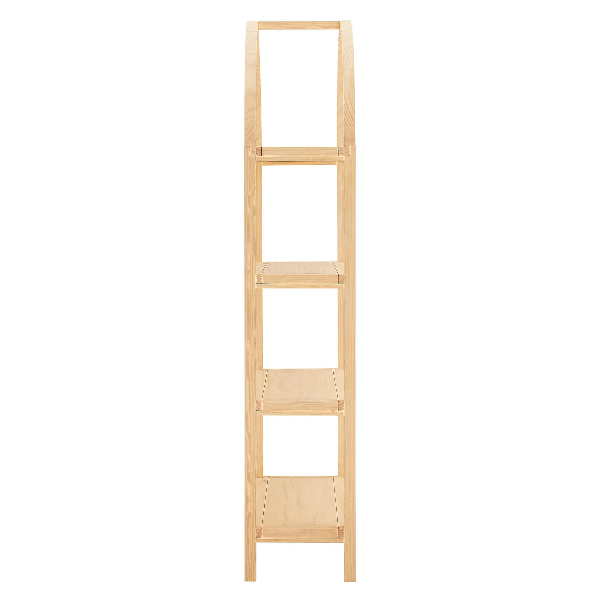 Modway Vexley 72" Arched Bookshelf, Natural, large