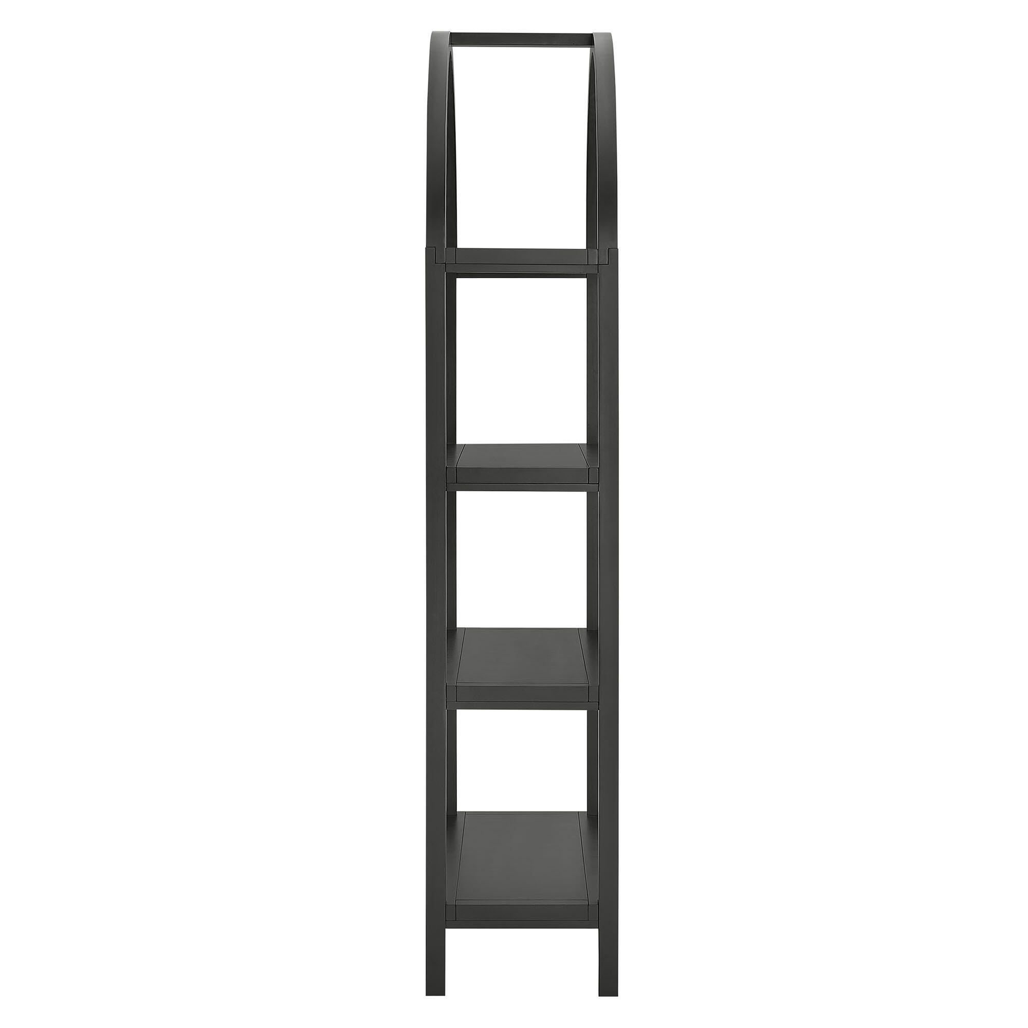 Modway Vexley 72" Arched Bookshelf, Black, large