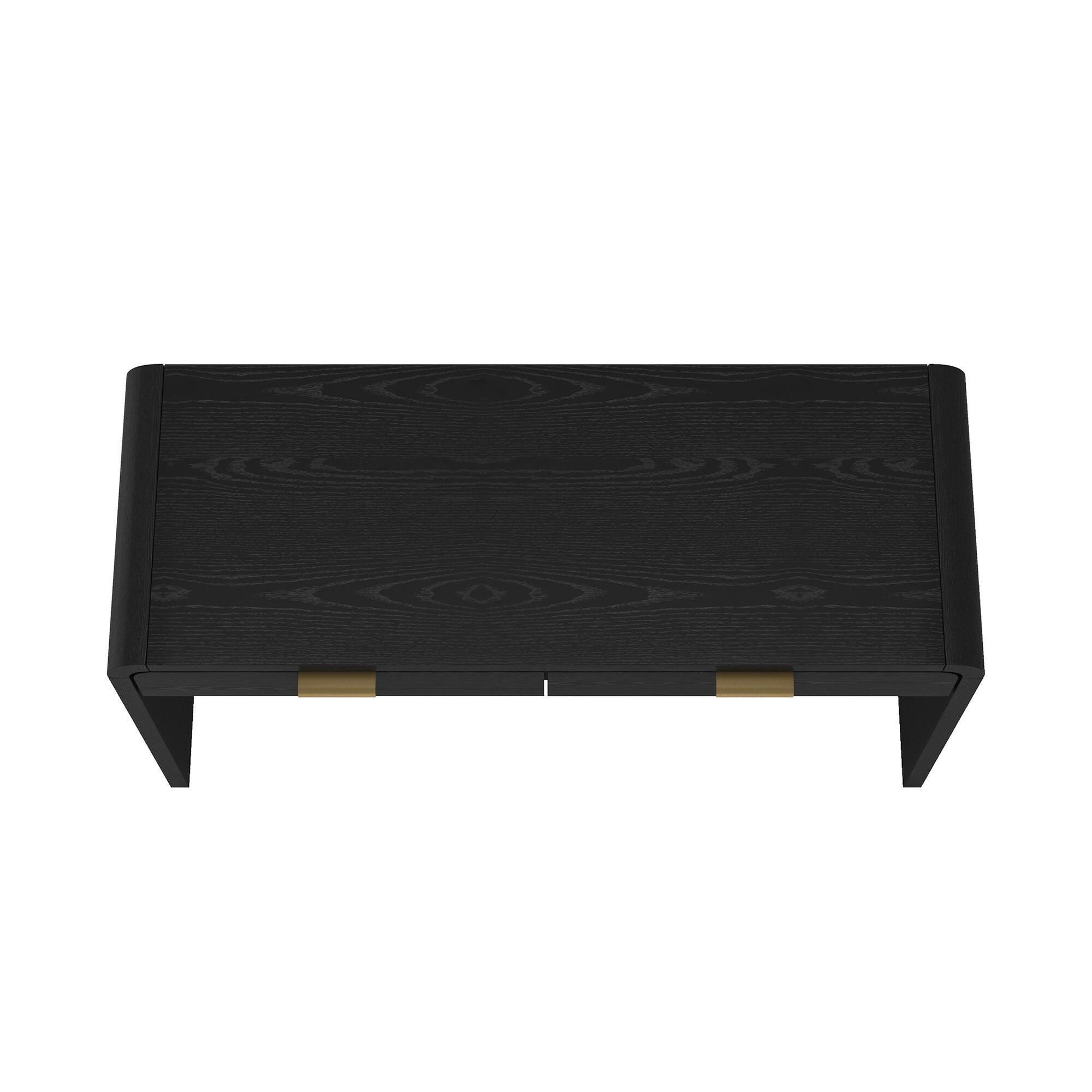 Manhattan Comfort Grace 54" Home Office Desk, Black/Gold, large