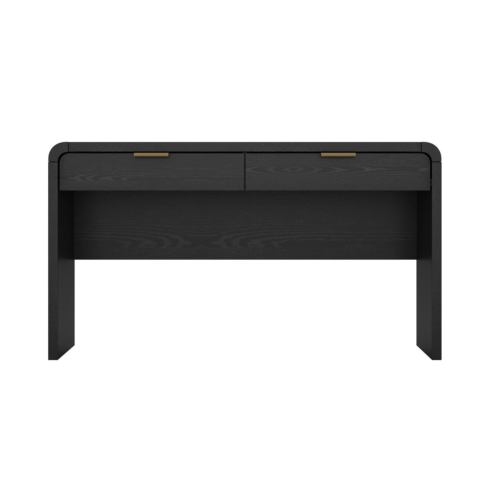 Manhattan Comfort Grace 54" Home Office Desk, Black/Gold, large