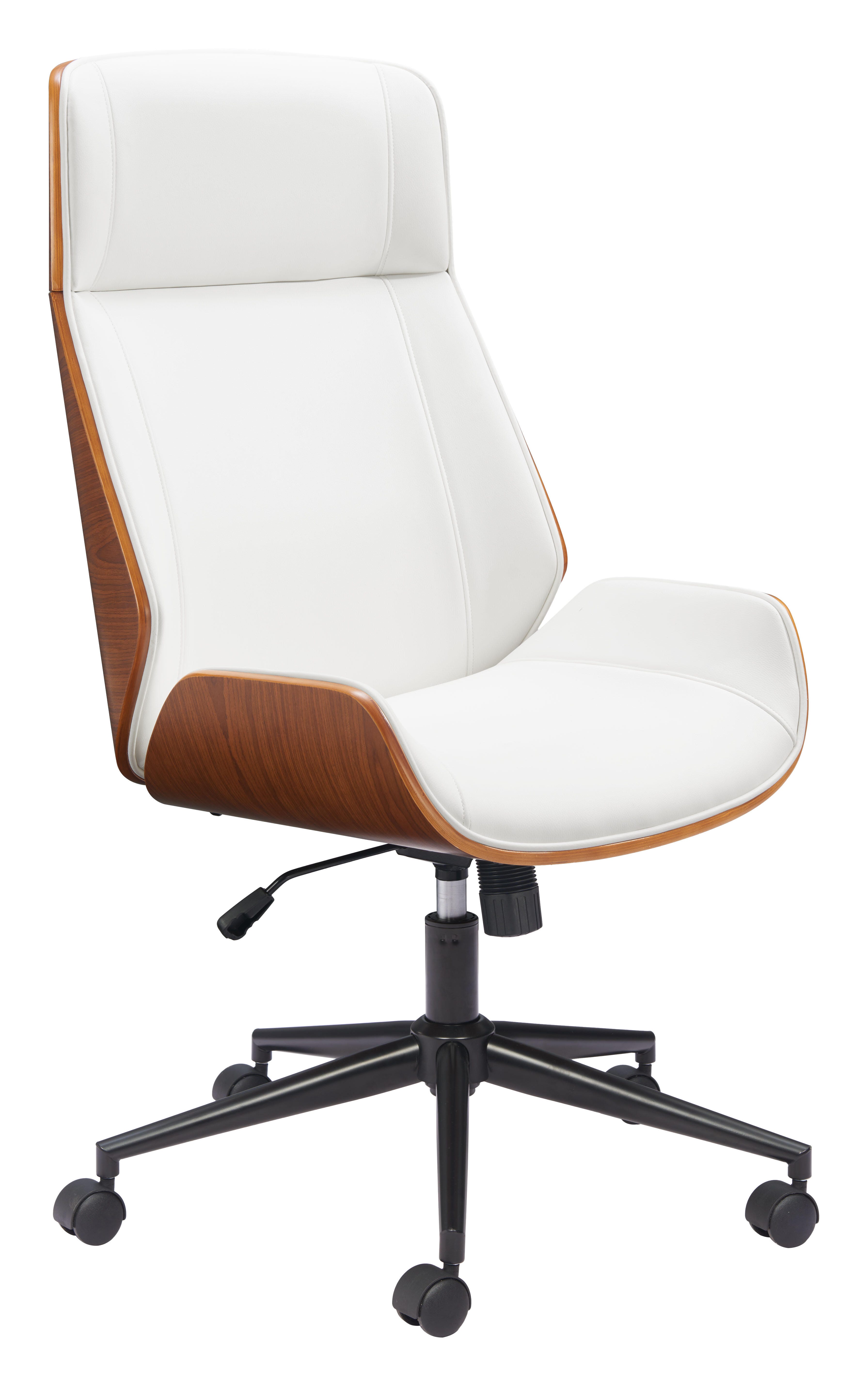 Erika Home ZUO Flex Home Office Desk Chair, White, large