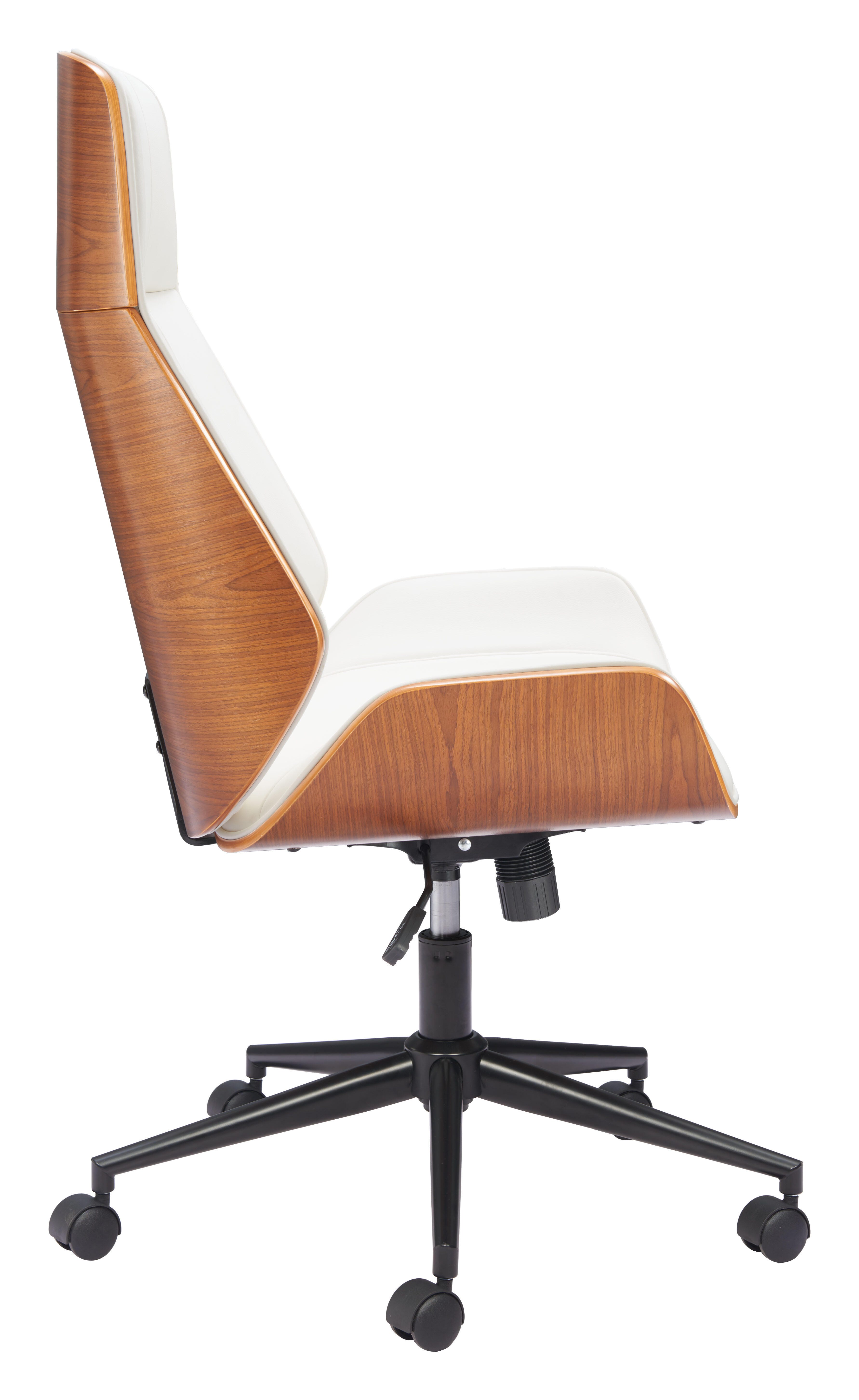 Erika Home ZUO Flex Home Office Desk Chair, White, large