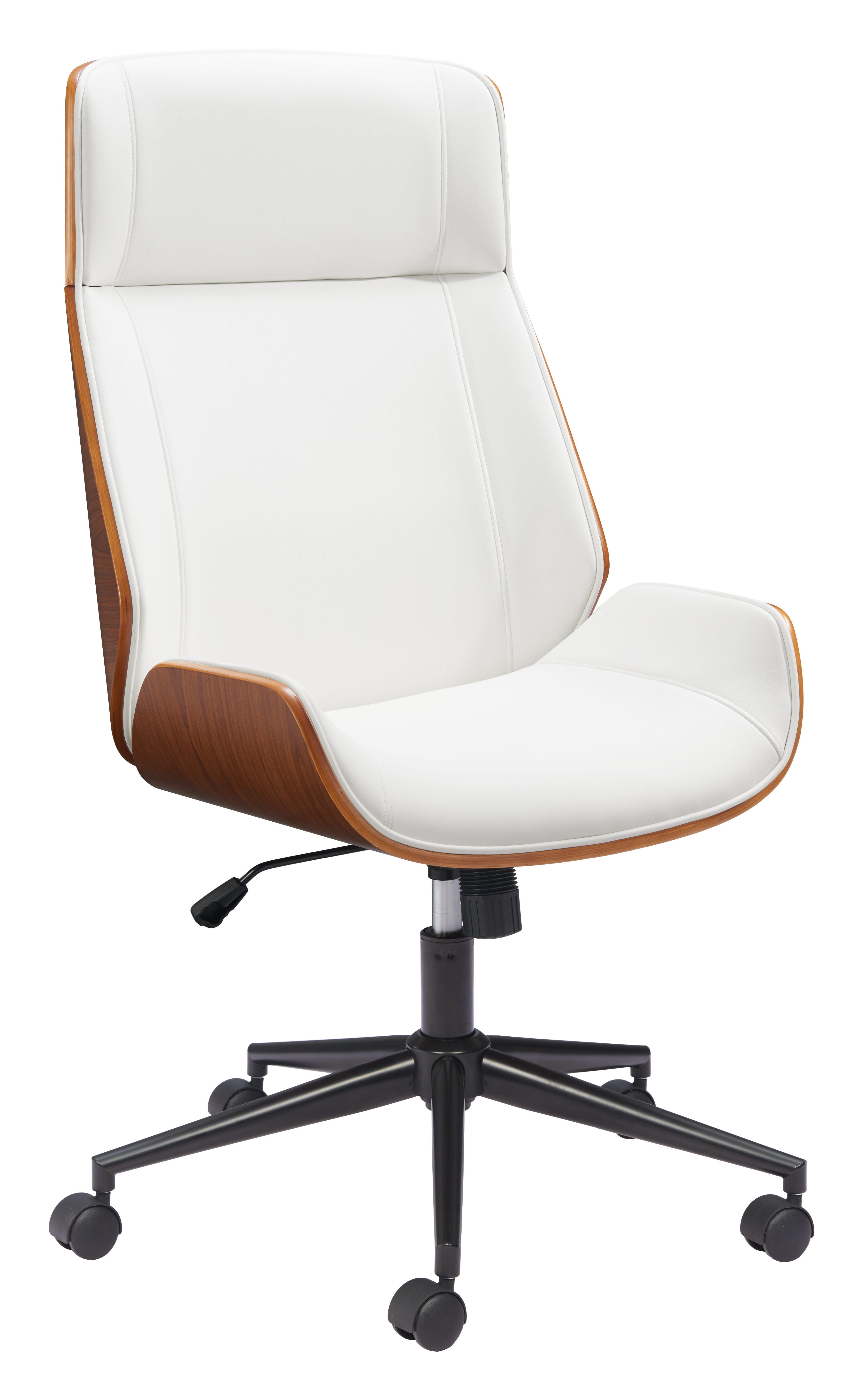 Erika Home ZUO Flex Home Office Desk Chair, White, large