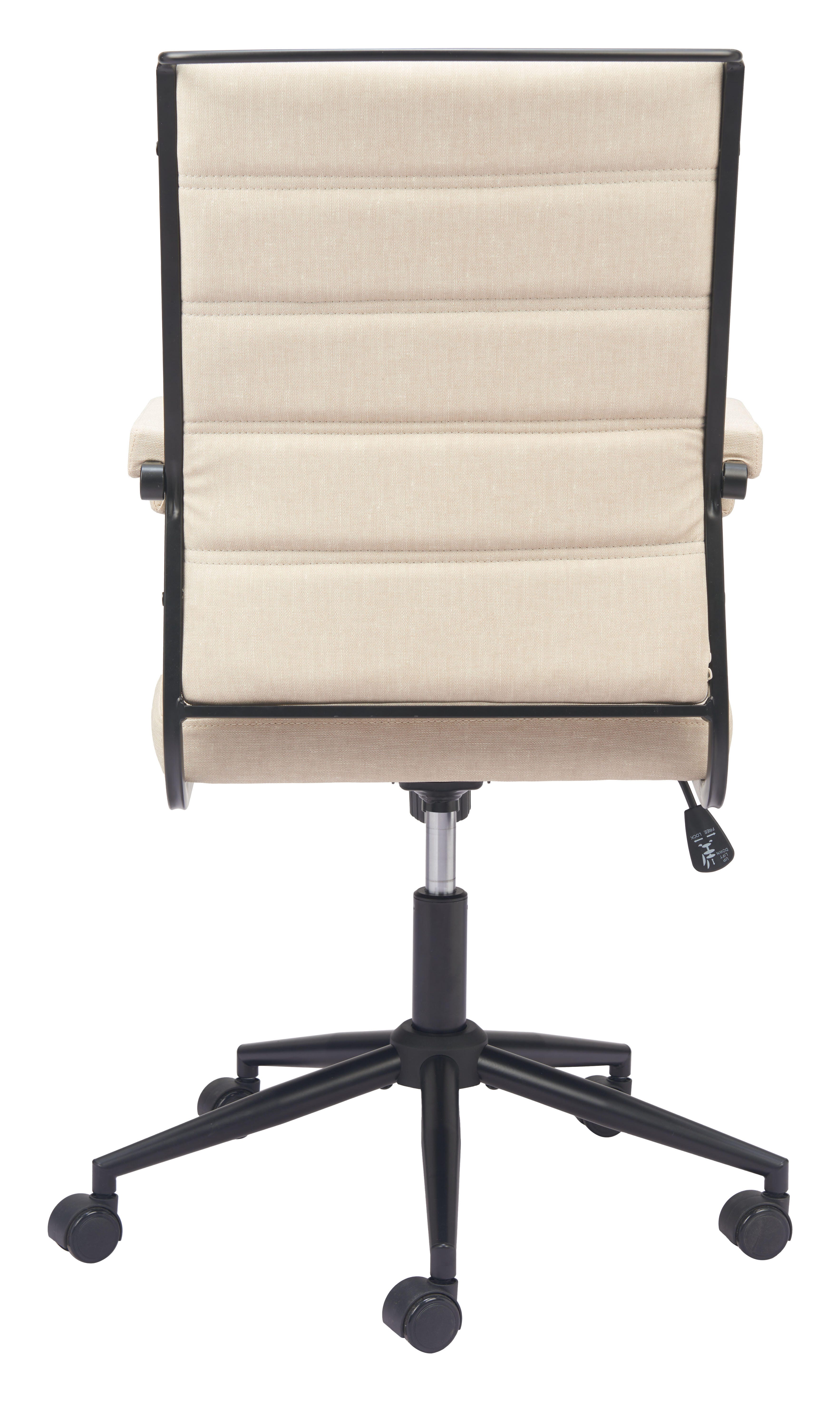 Erika Home ZUO Auction Home Office Desk Chair, Beige, large