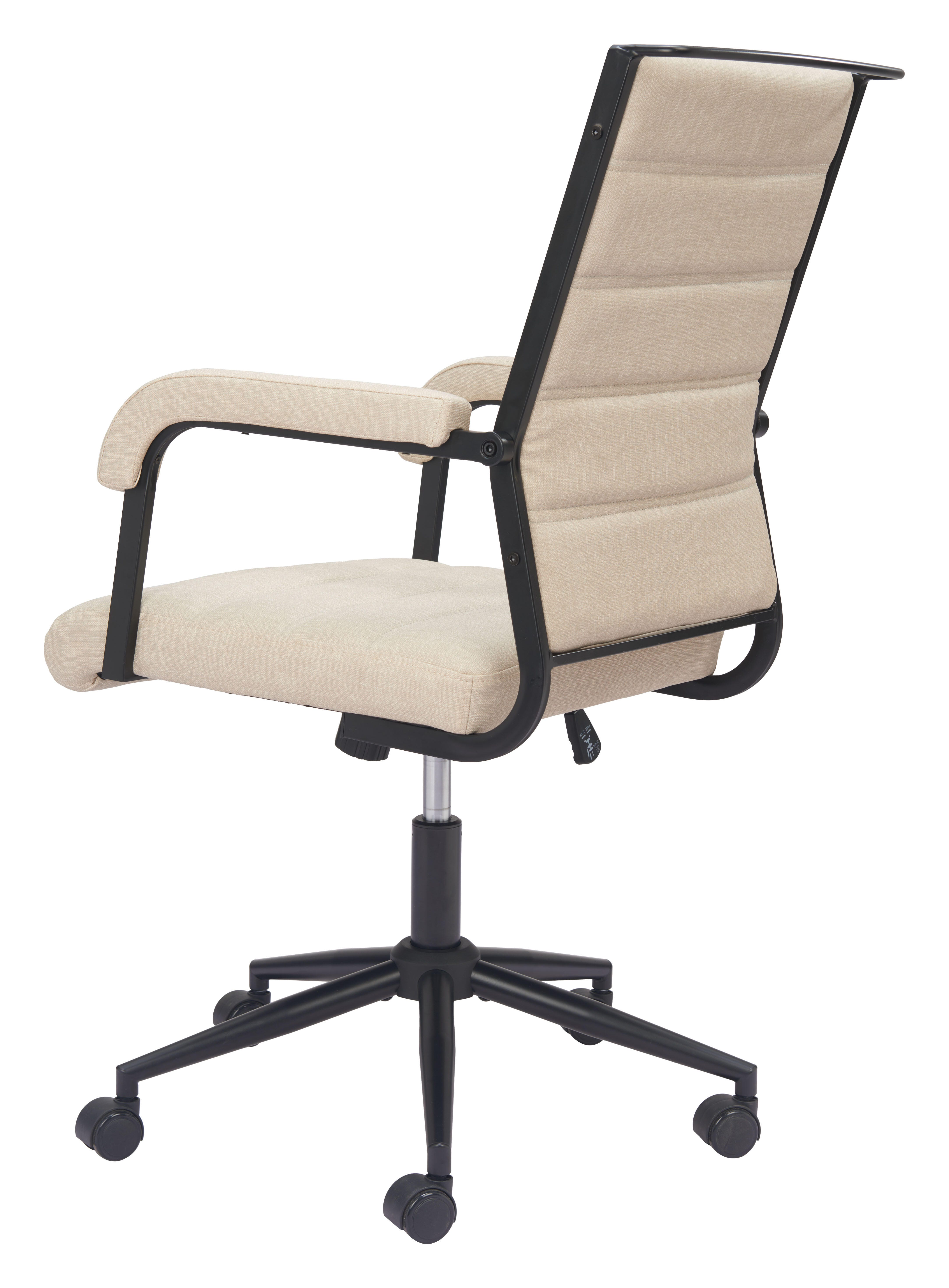 Erika Home ZUO Auction Home Office Desk Chair, Beige, large
