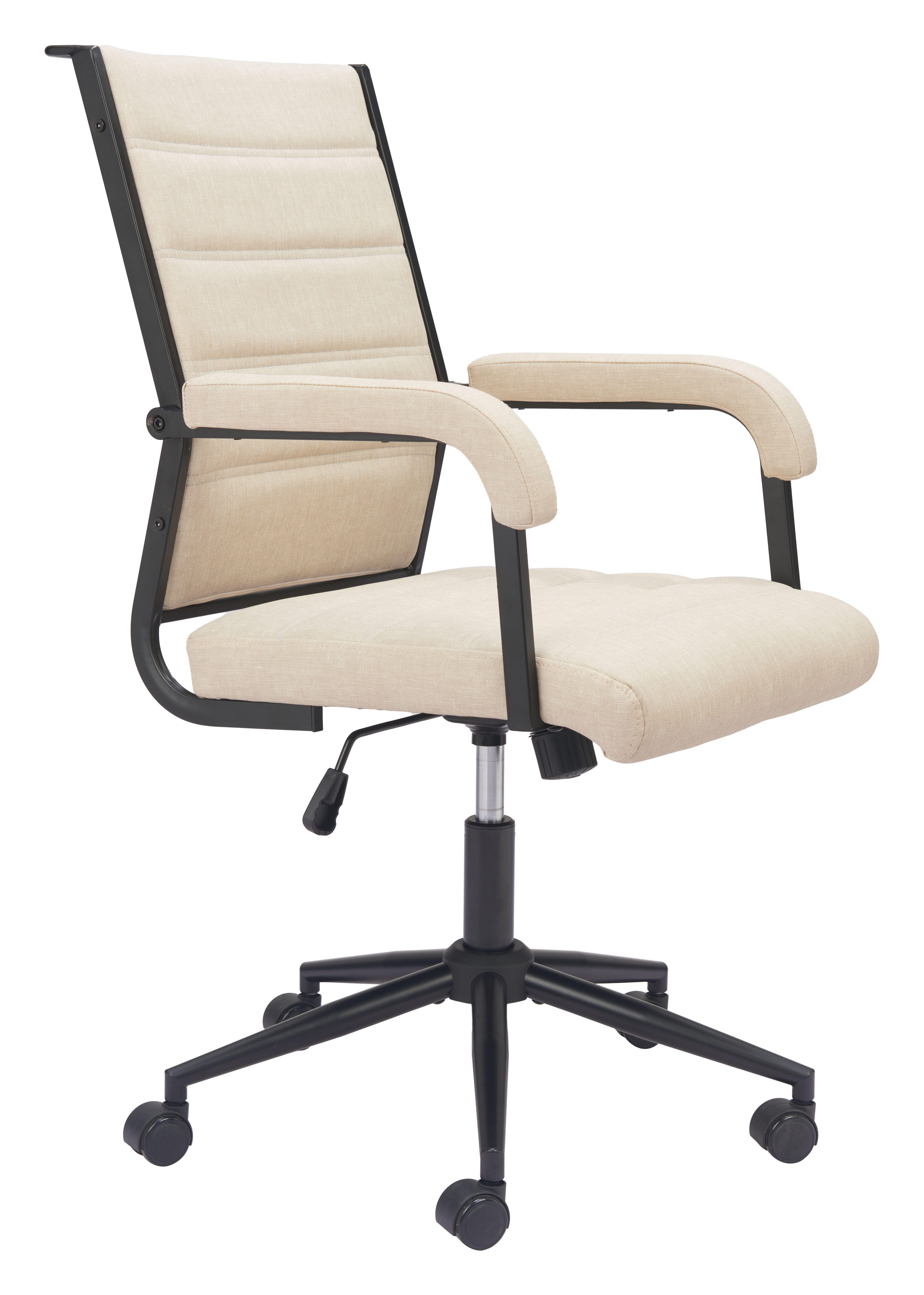 Erika Home ZUO Auction Home Office Desk Chair, Beige, large
