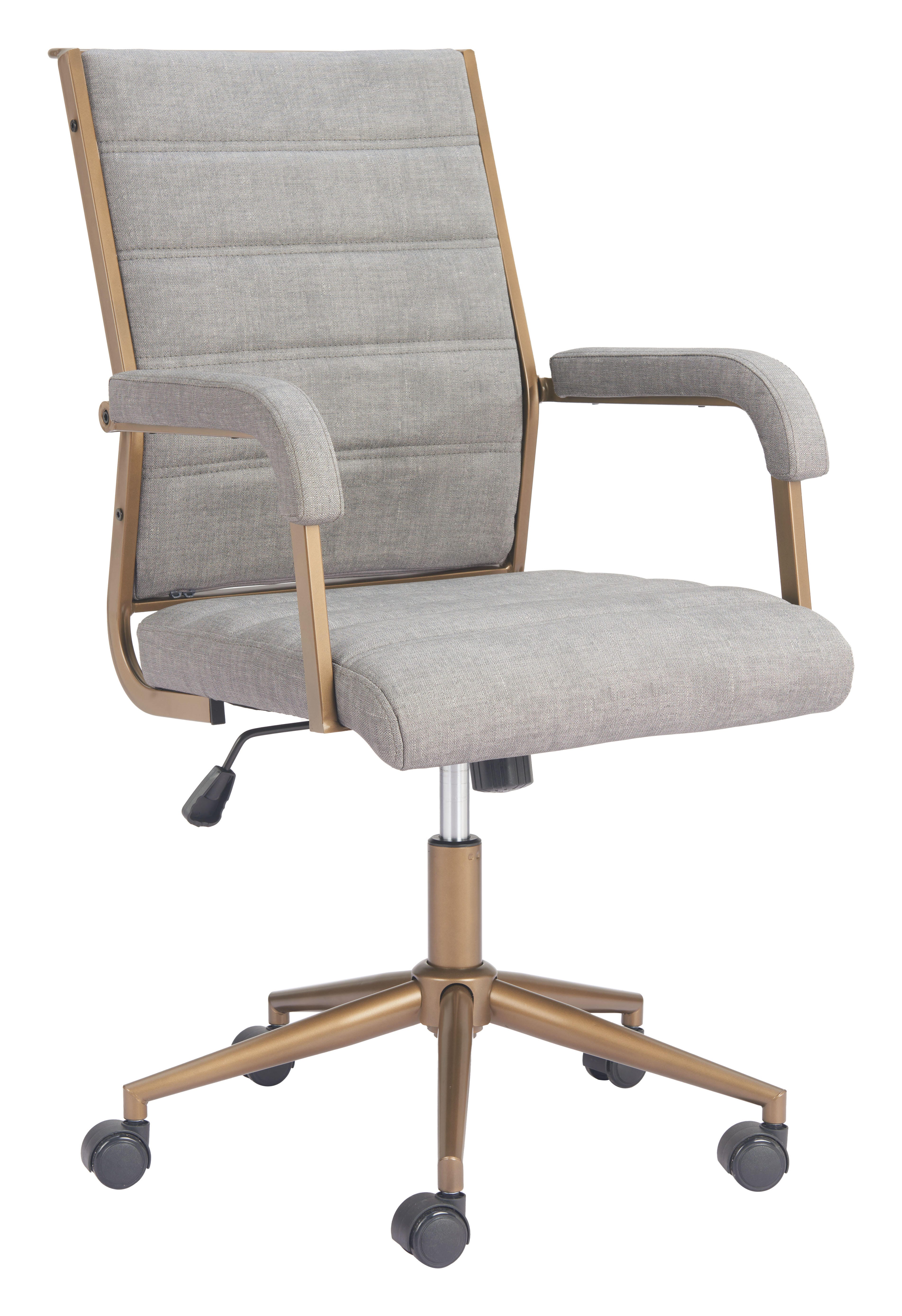 Erika Home ZUO Auction Home Office Desk Chair, Gray, large