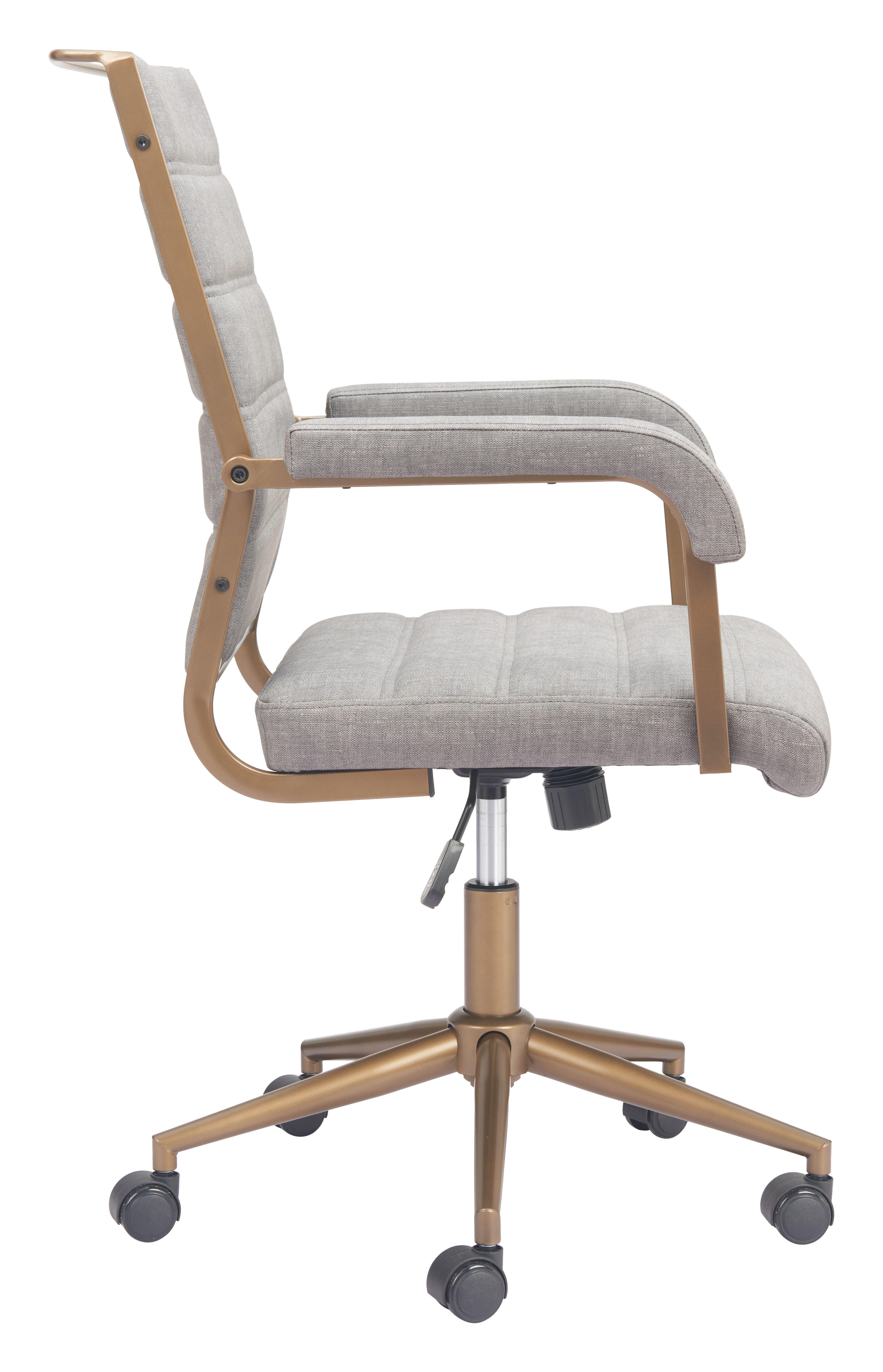 Erika Home ZUO Auction Home Office Desk Chair, Gray, large