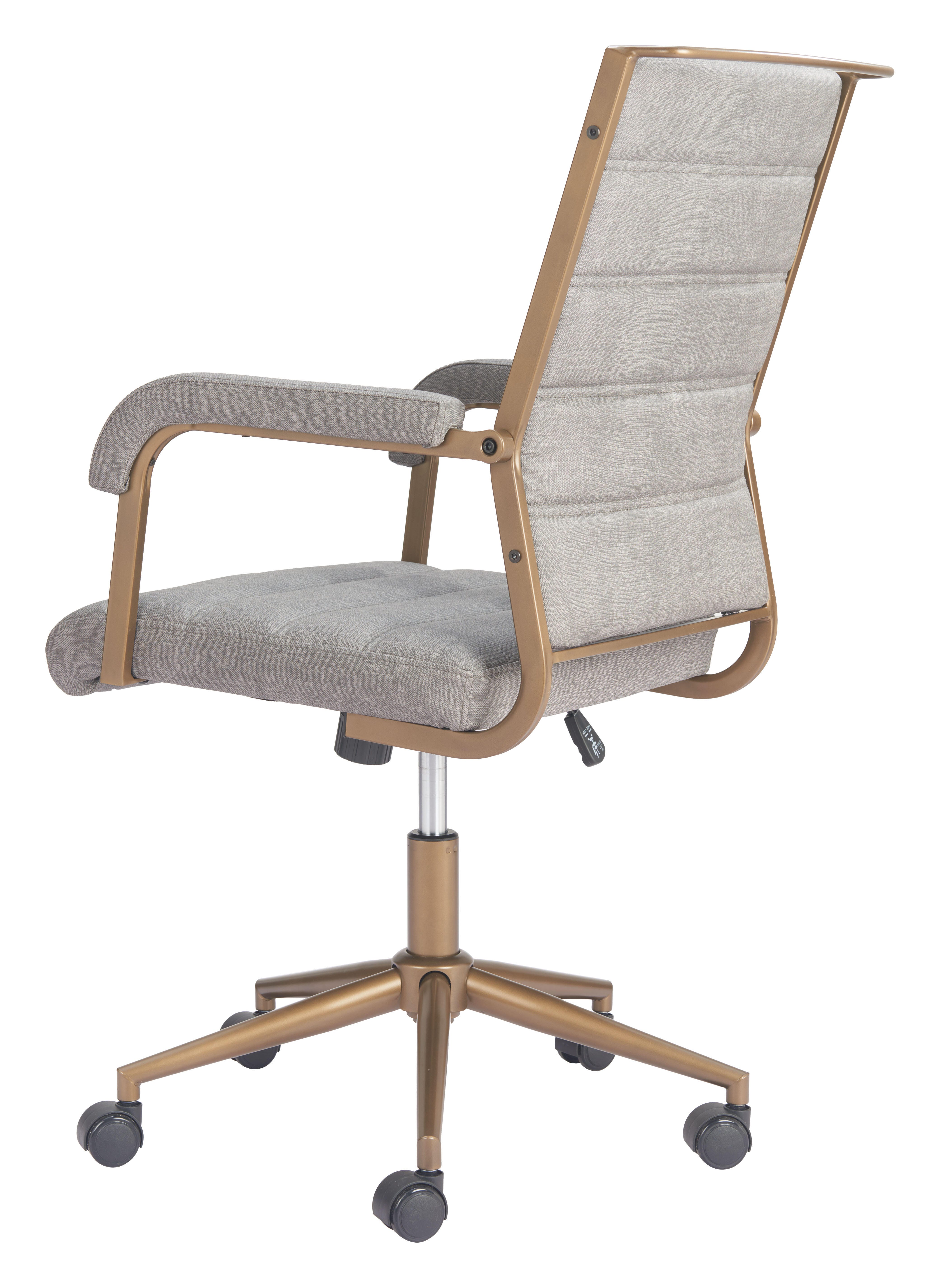 Erika Home ZUO Auction Home Office Desk Chair, Gray, large