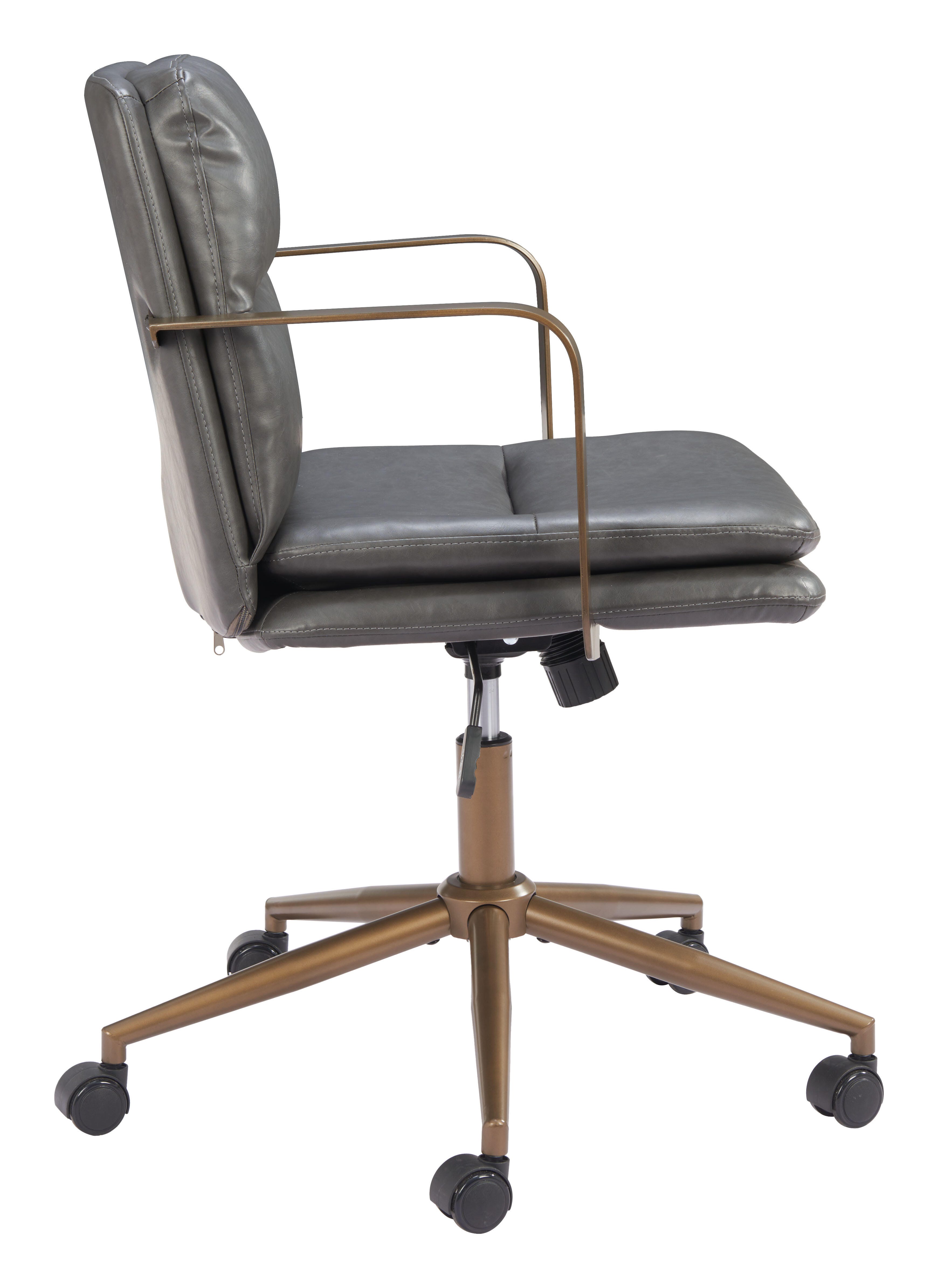 Erika Home ZUO Birao Home Office Desk Chair, Gray, large