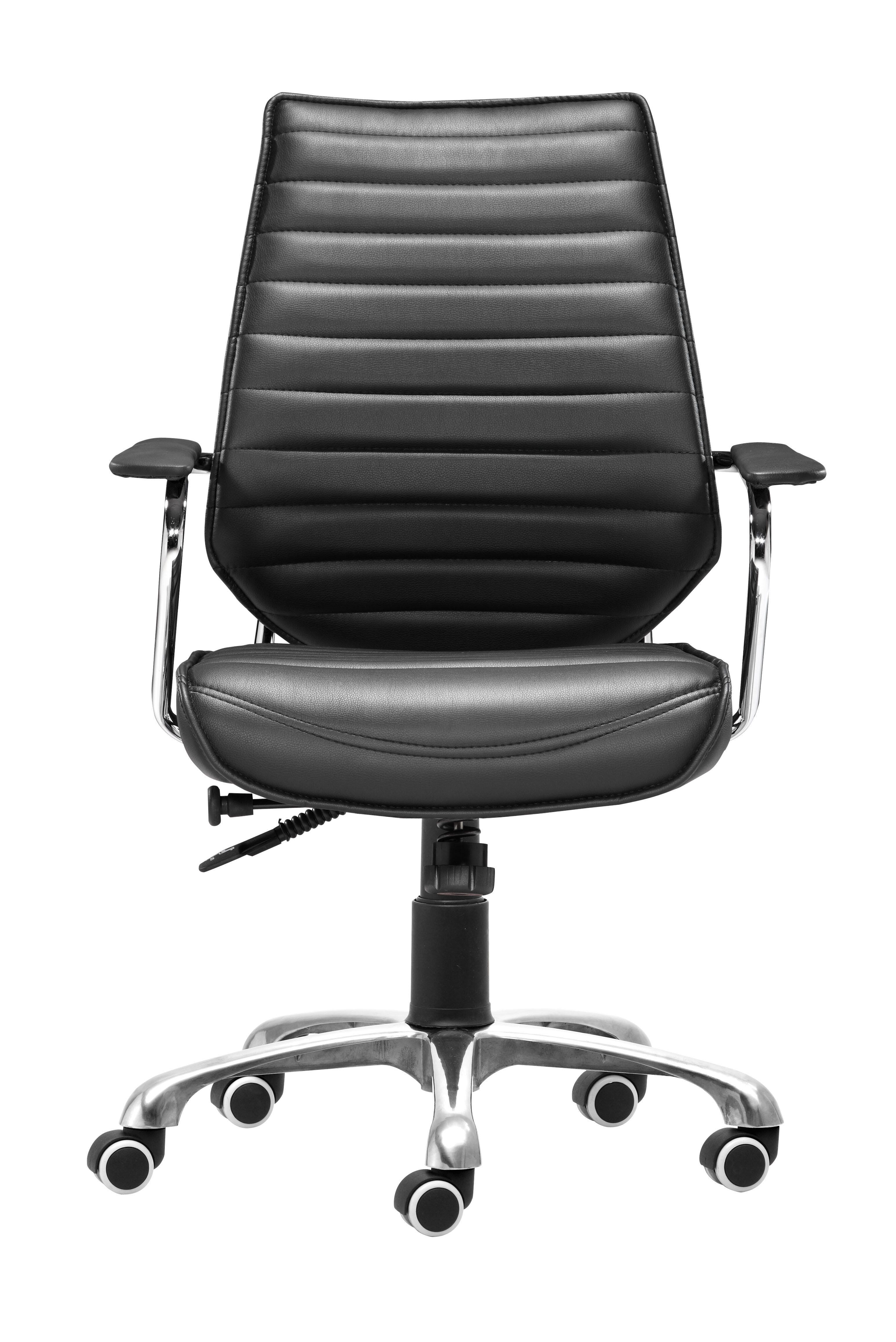 Erika Home ZUO Enterprise Home Office Desk Chair, Black, large