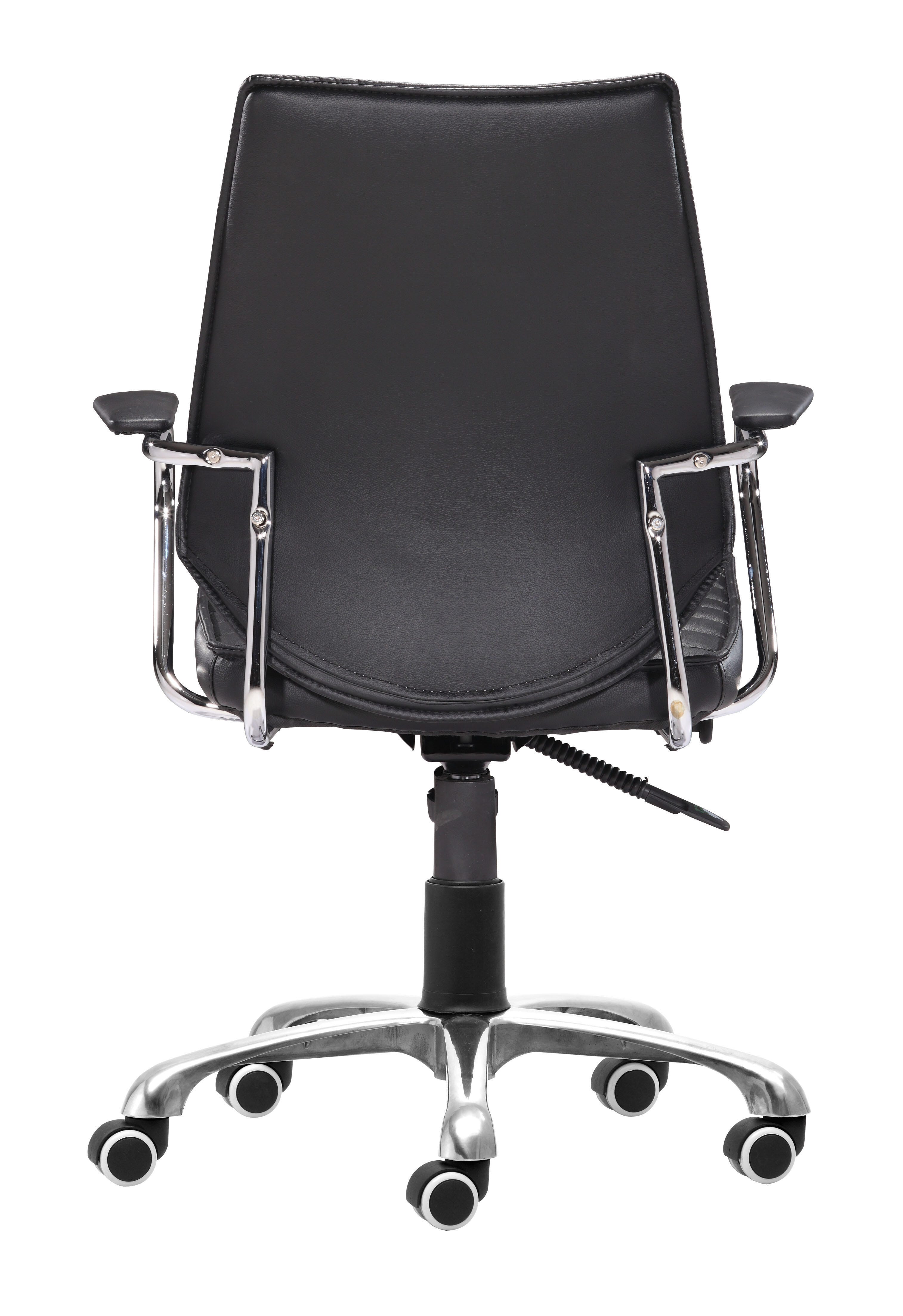 Erika Home ZUO Enterprise Home Office Desk Chair, Black, large