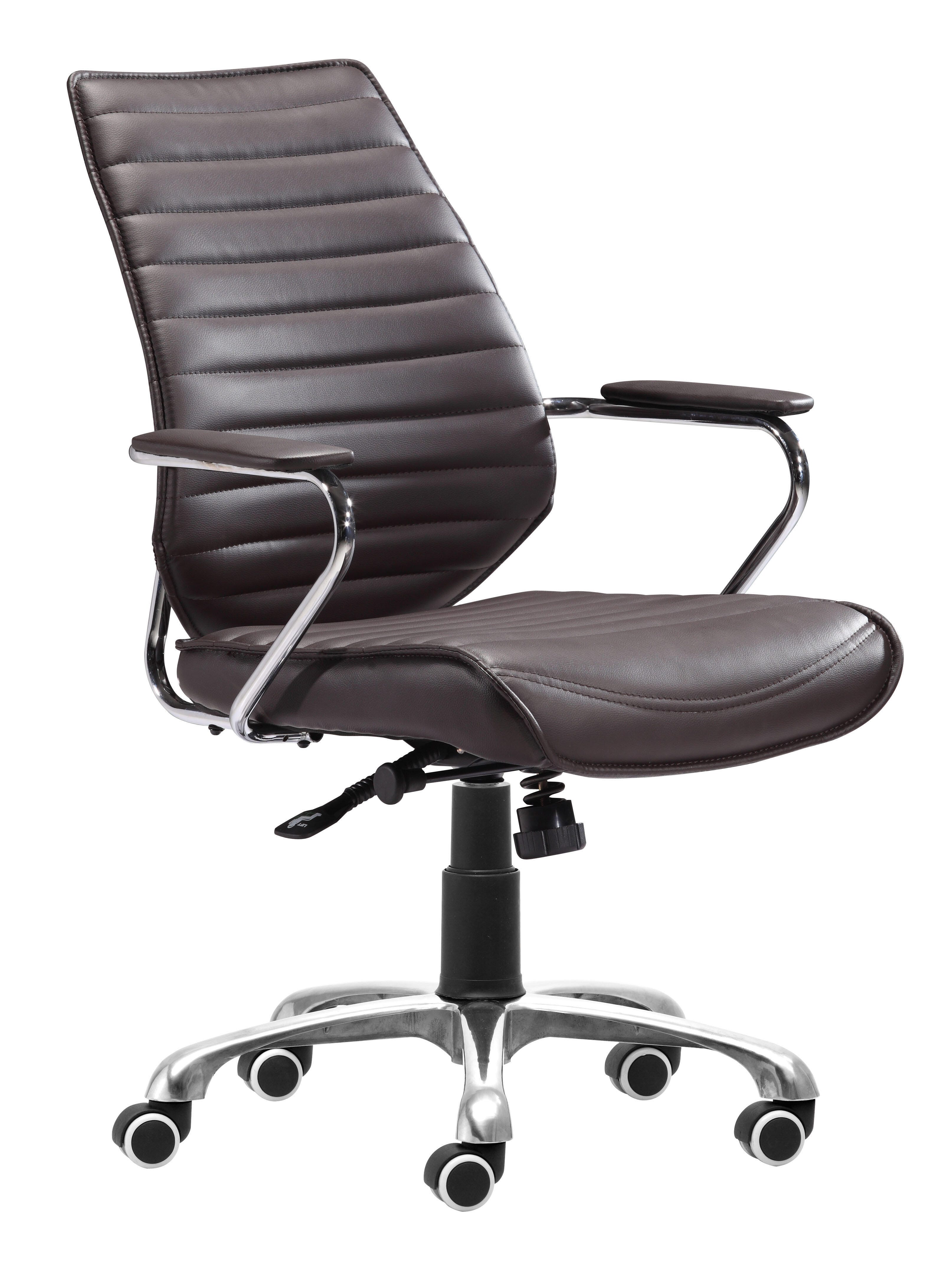 Erika Home ZUO Enterprise Home Office Desk Chair, Espresso, large