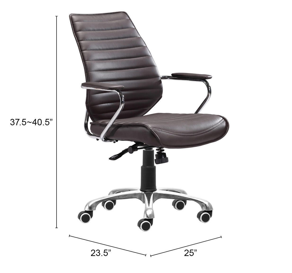 Erika Home ZUO Enterprise Home Office Desk Chair, Espresso, large