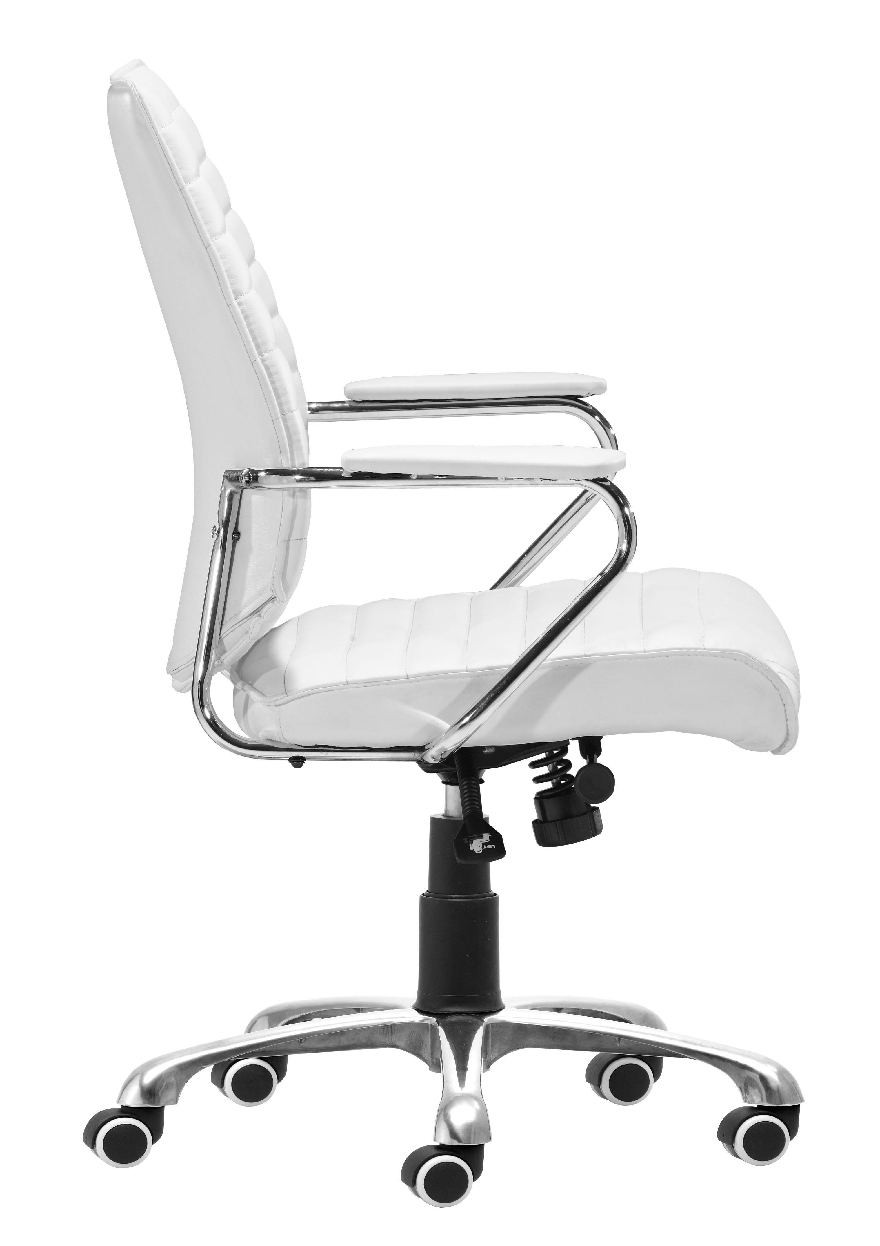 Erika Home ZUO Enterprise Home Office Desk Chair, White, large