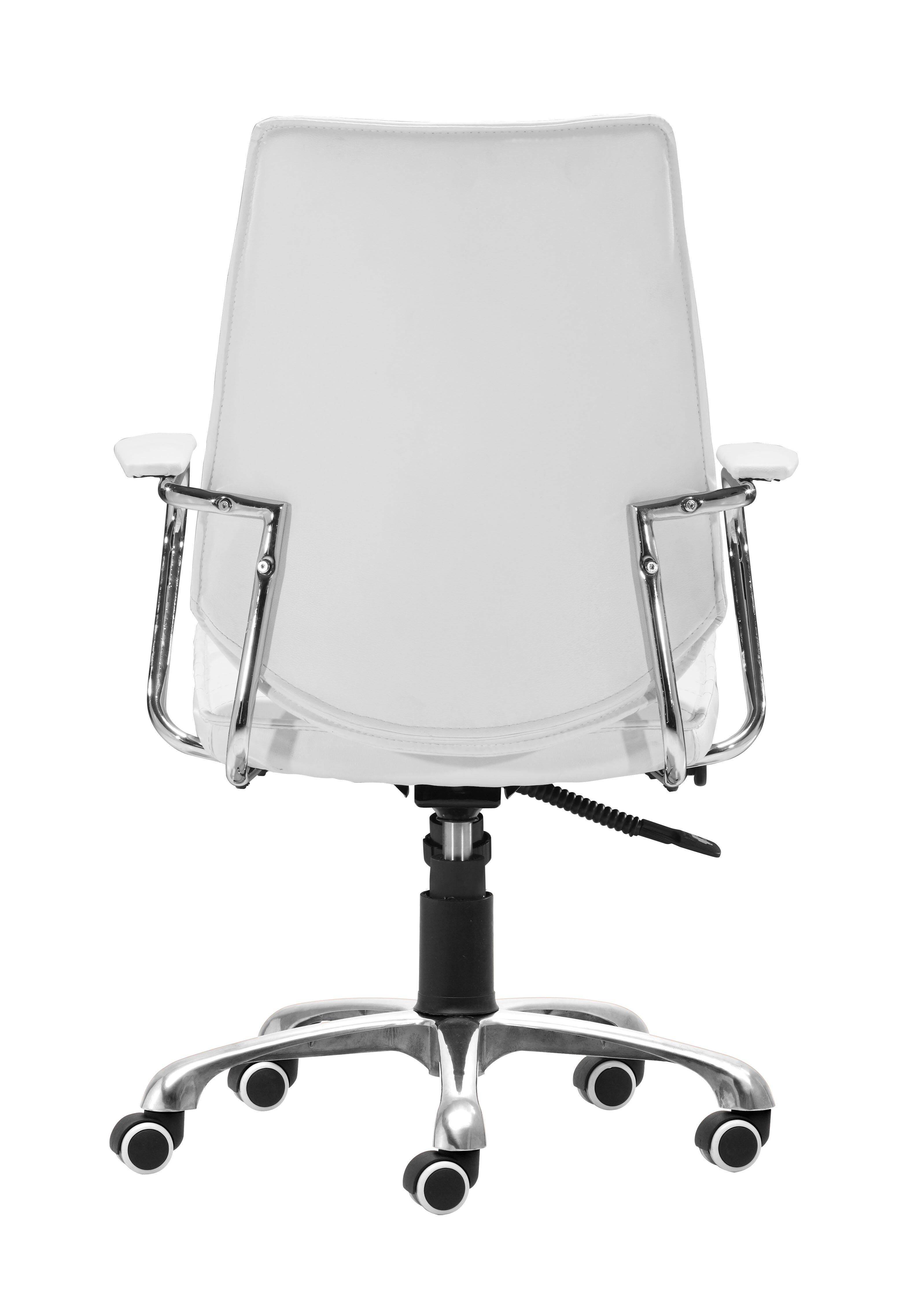 Erika Home ZUO Enterprise Home Office Desk Chair, White, large