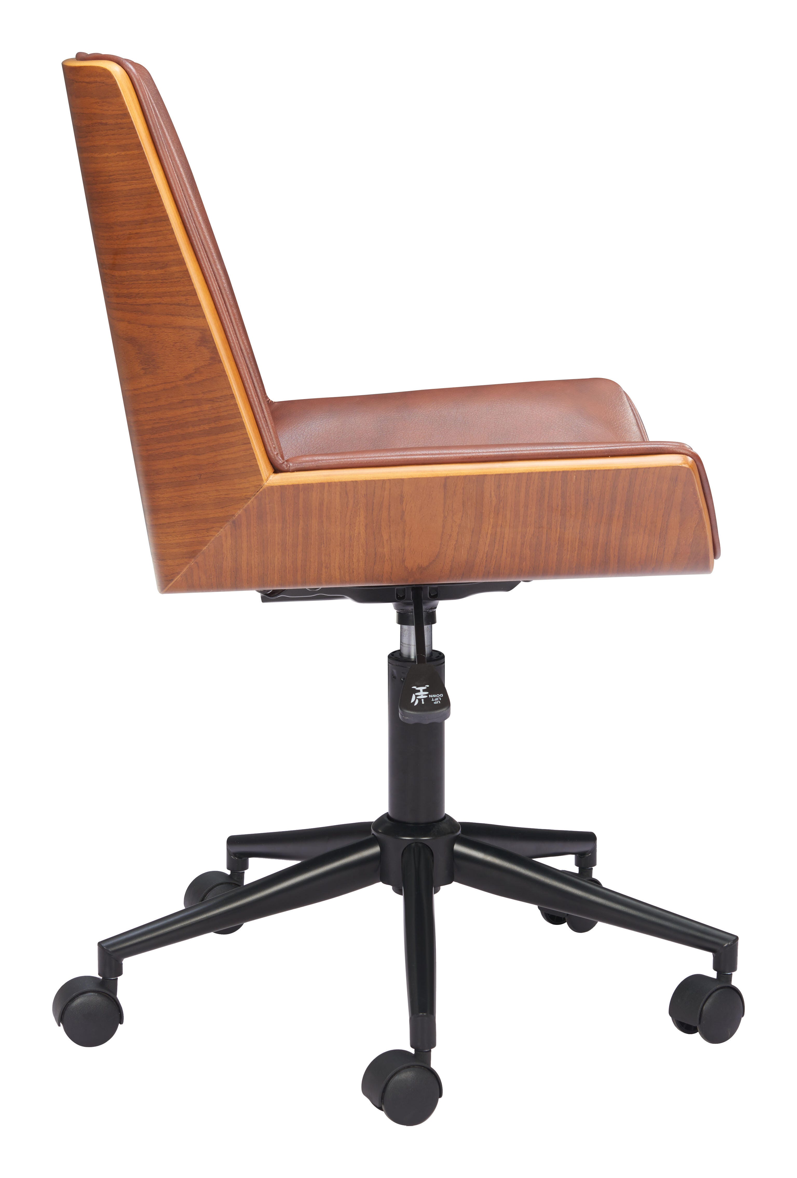 Erika Home ZUO Maker Home Office Desk Chair, Walnut, large