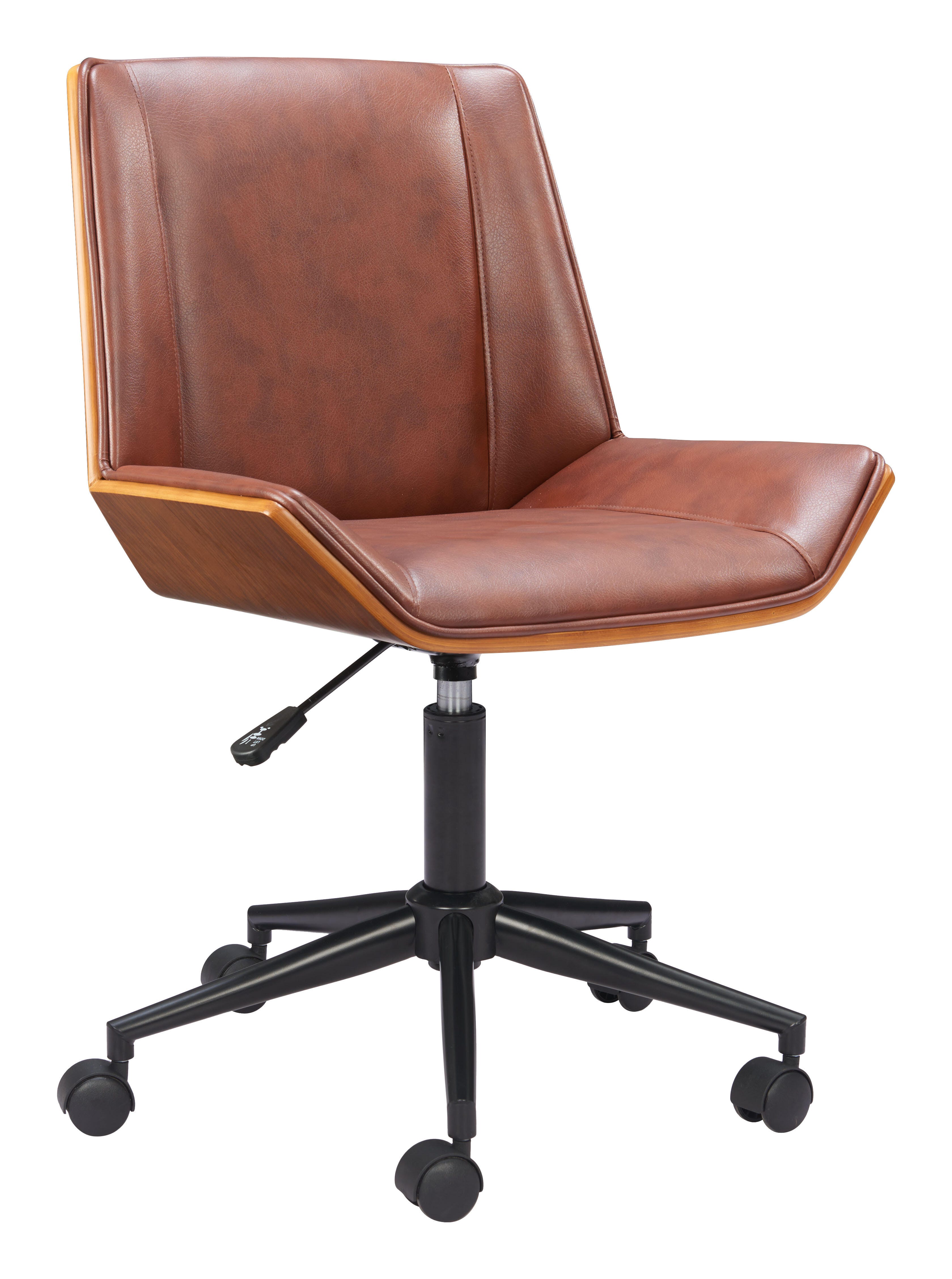 Erika Home ZUO Maker Home Office Desk Chair, Walnut, large