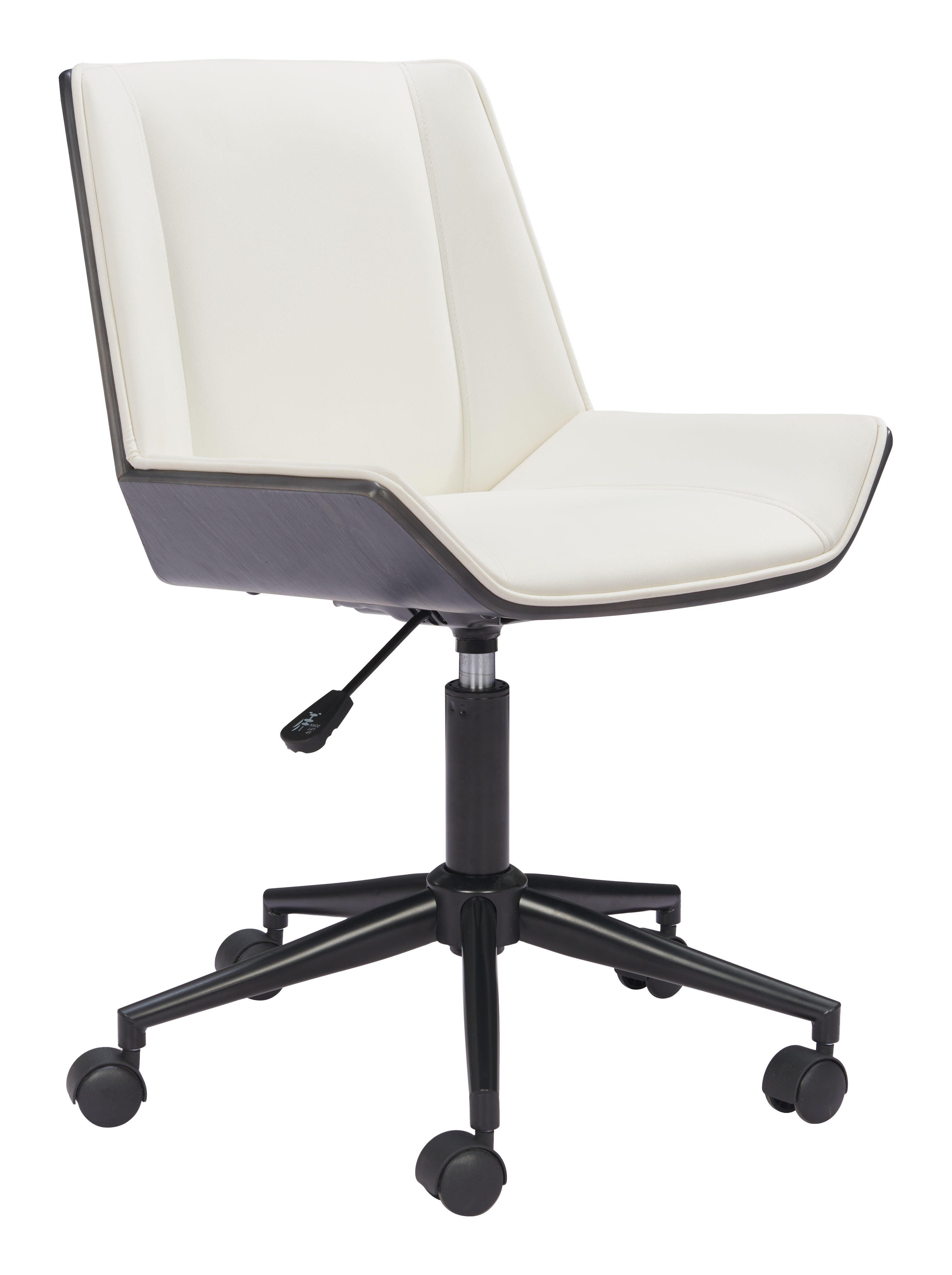 Erika Home ZUO Maker Home Office Desk Chair, White, large