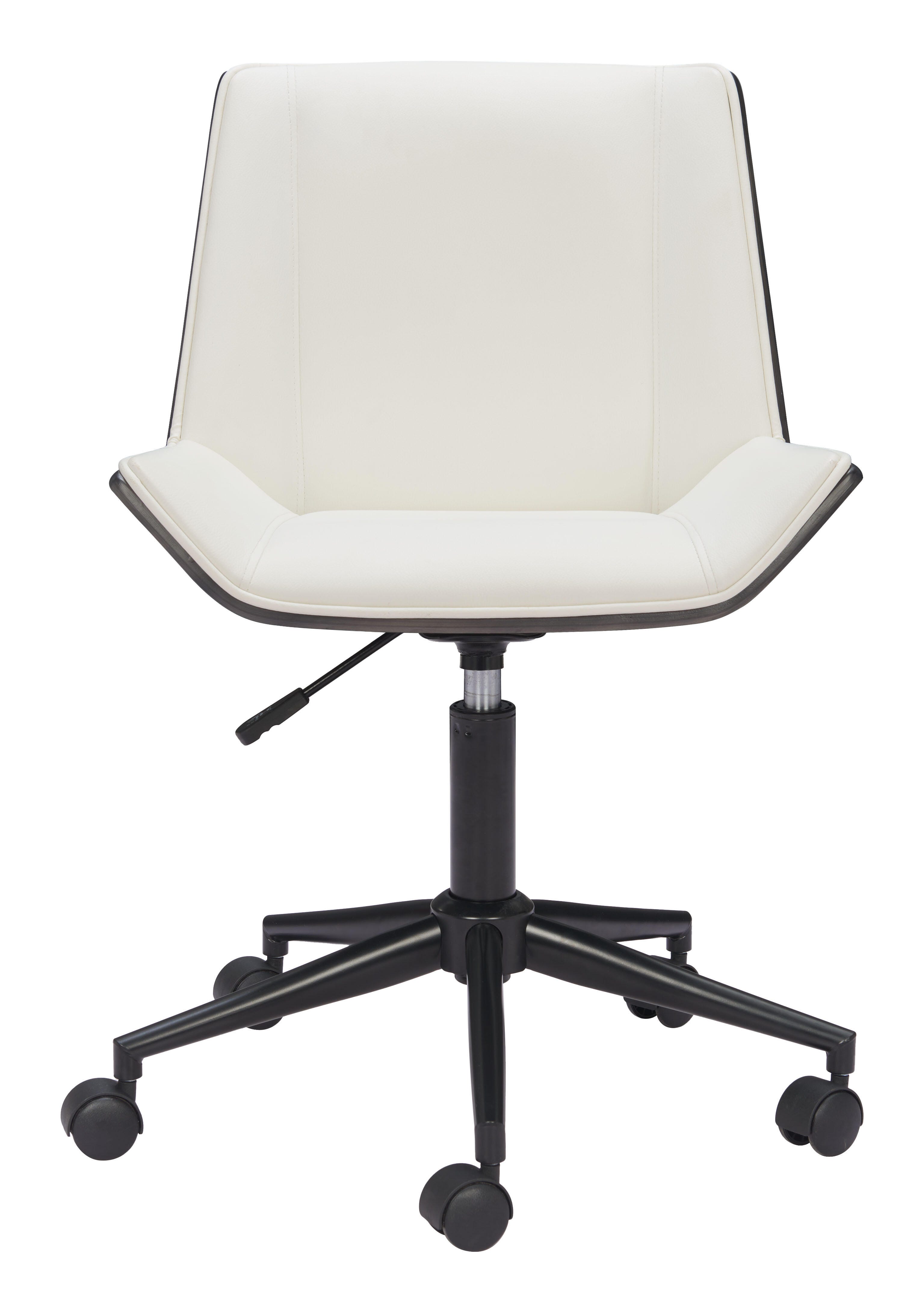 Erika Home ZUO Maker Home Office Desk Chair, White, large