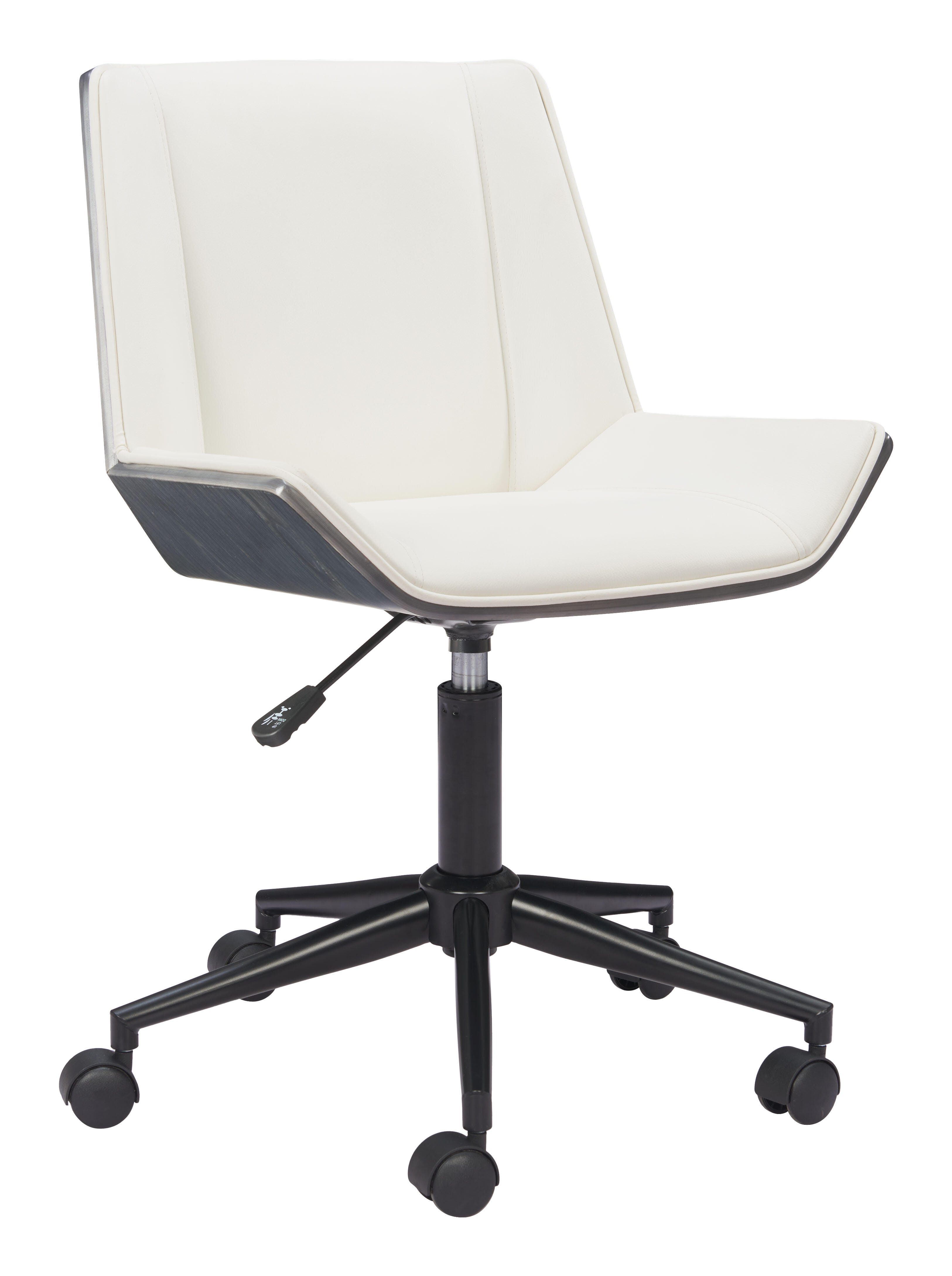 Erika Home ZUO Maker Home Office Desk Chair, White, large