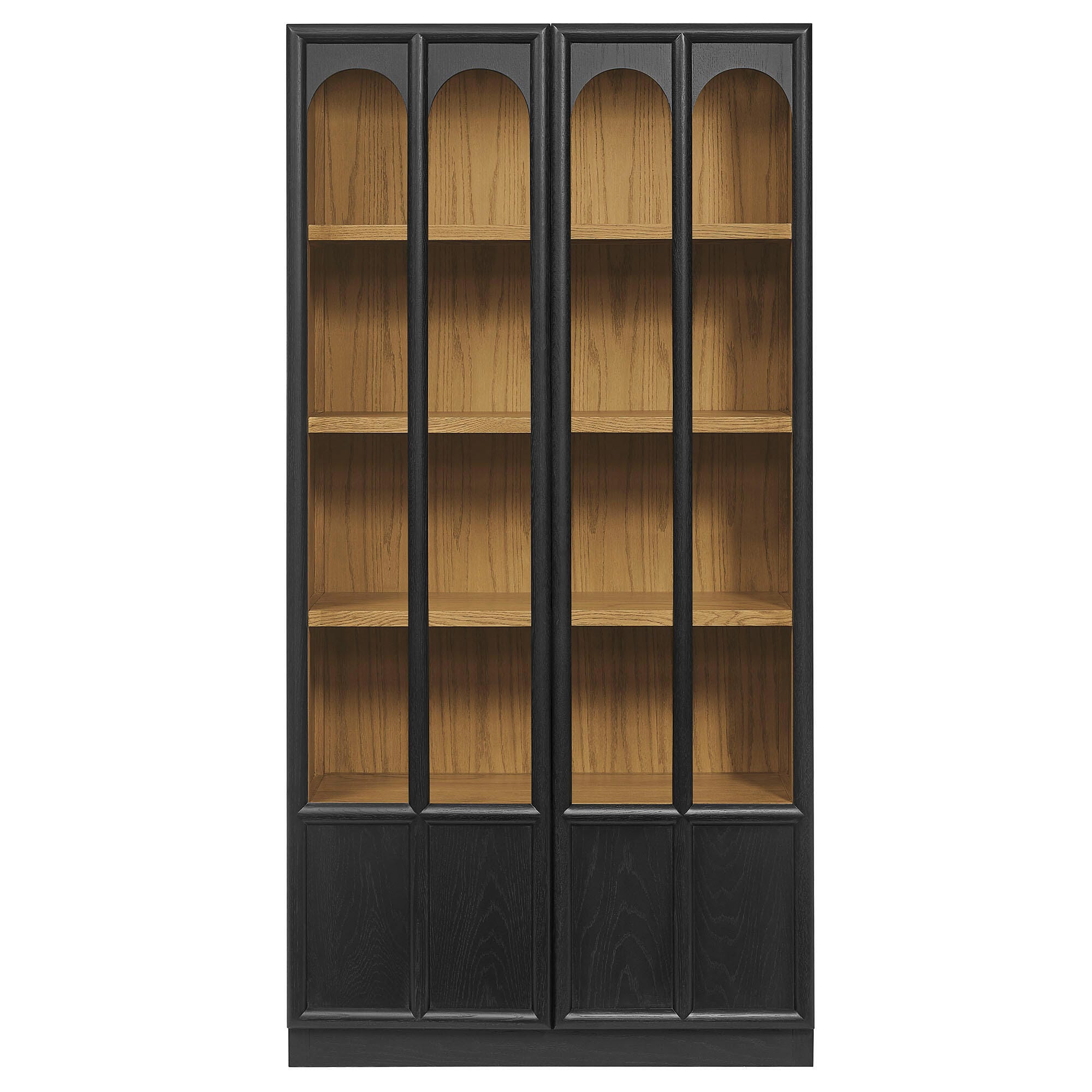 Modway Anwen Storage Cabinet, Black Oak, large