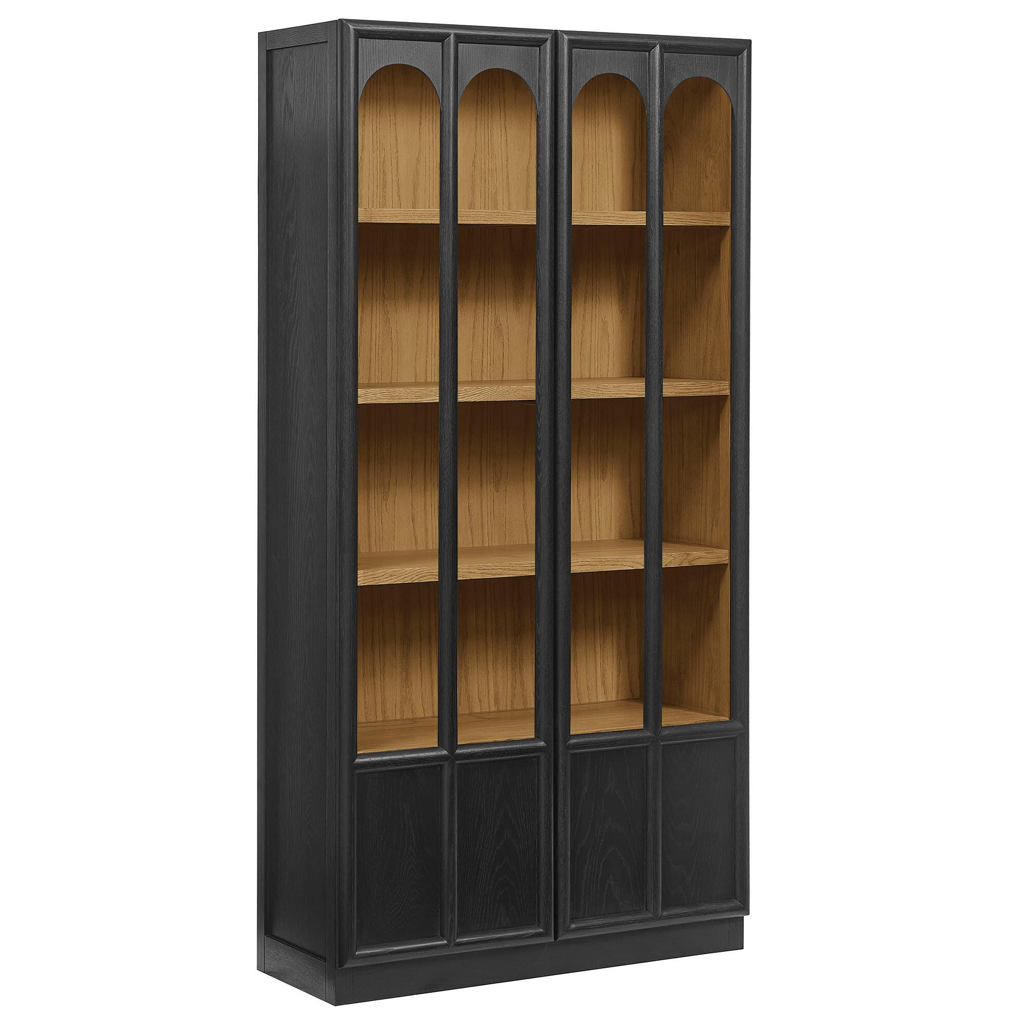 Modway Anwen Storage Cabinet, Black Oak, large