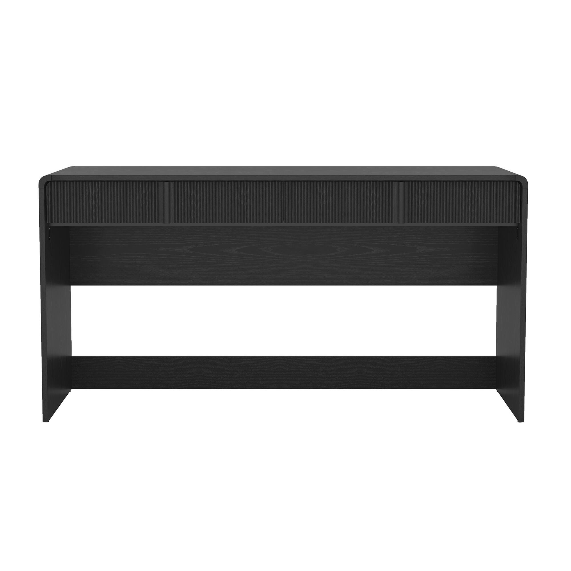 Manhattan Comfort Novara 60" Home Office Desk, Black, large