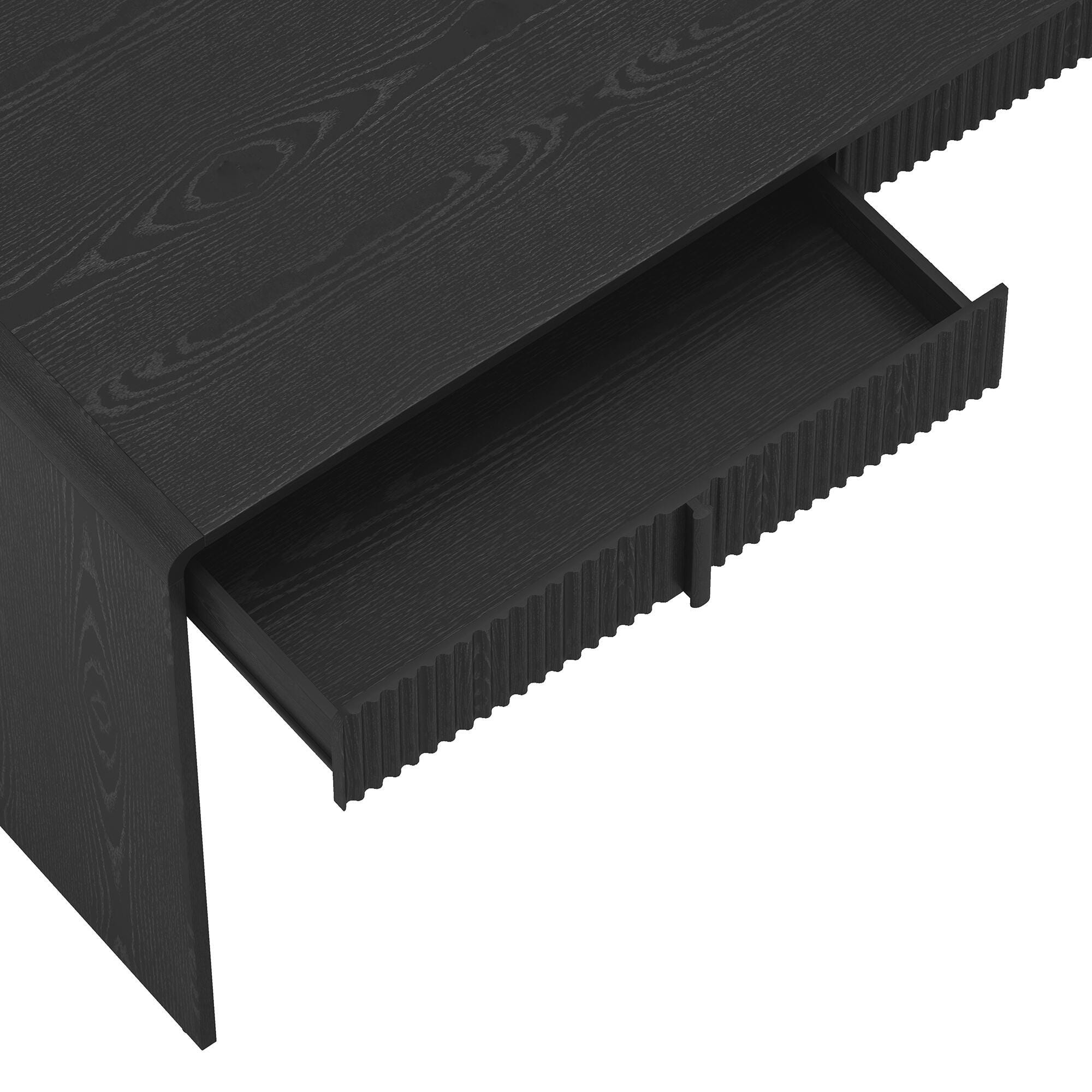 Manhattan Comfort Novara 60" Home Office Desk, Black, large