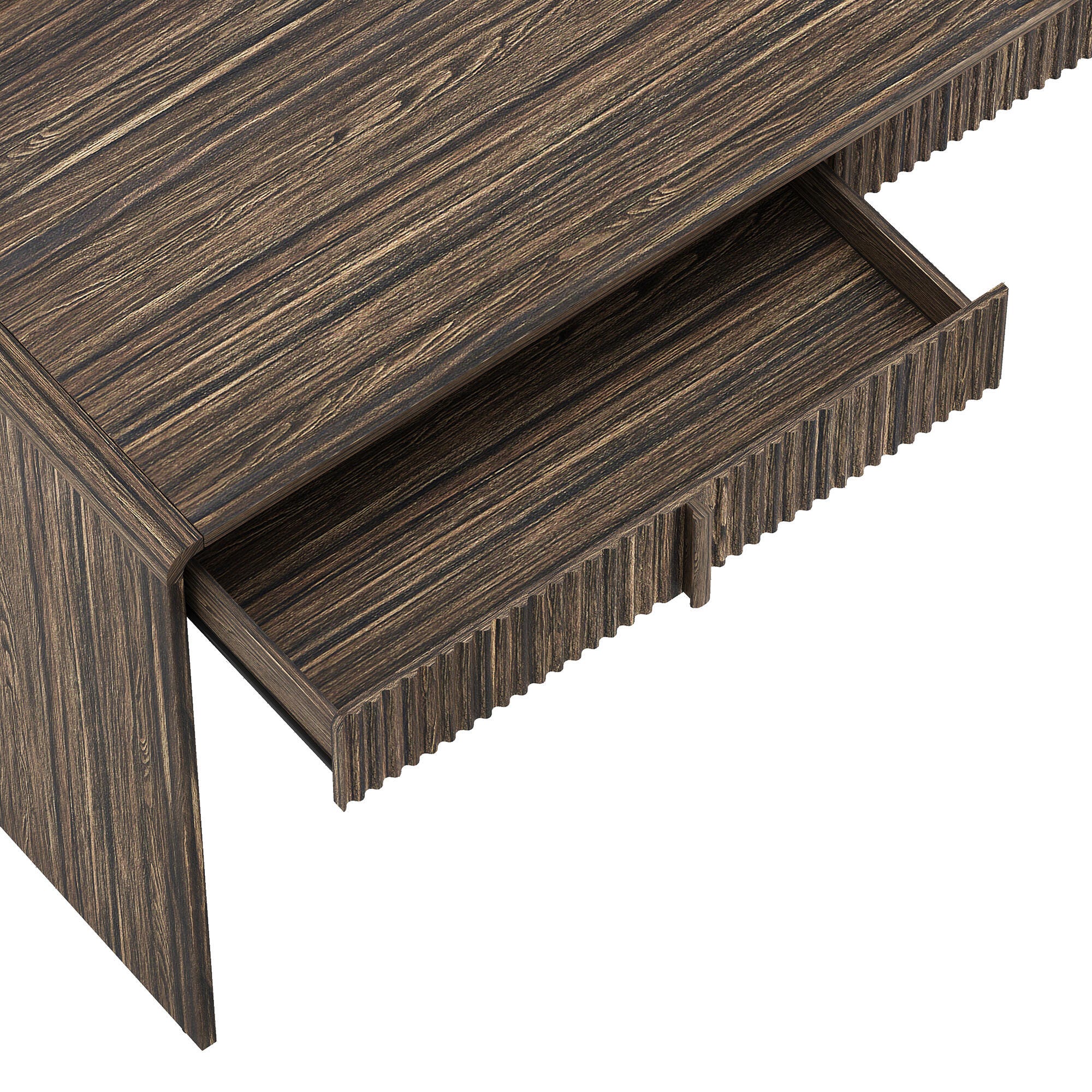 Manhattan Comfort Novara 60" Home Office Desk, Jacobean Walnut, large