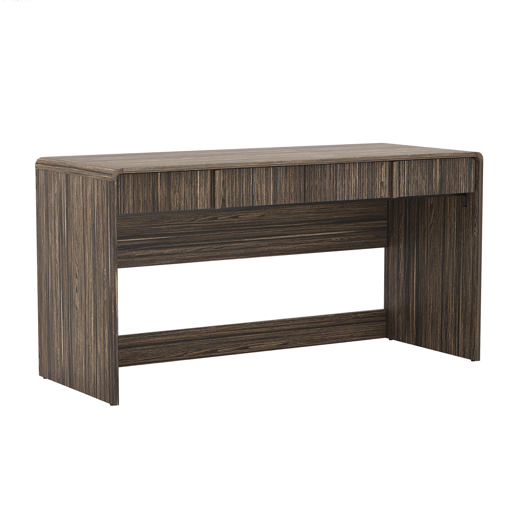 Manhattan Comfort Novara 60" Home Office Desk, Jacobean Walnut, large