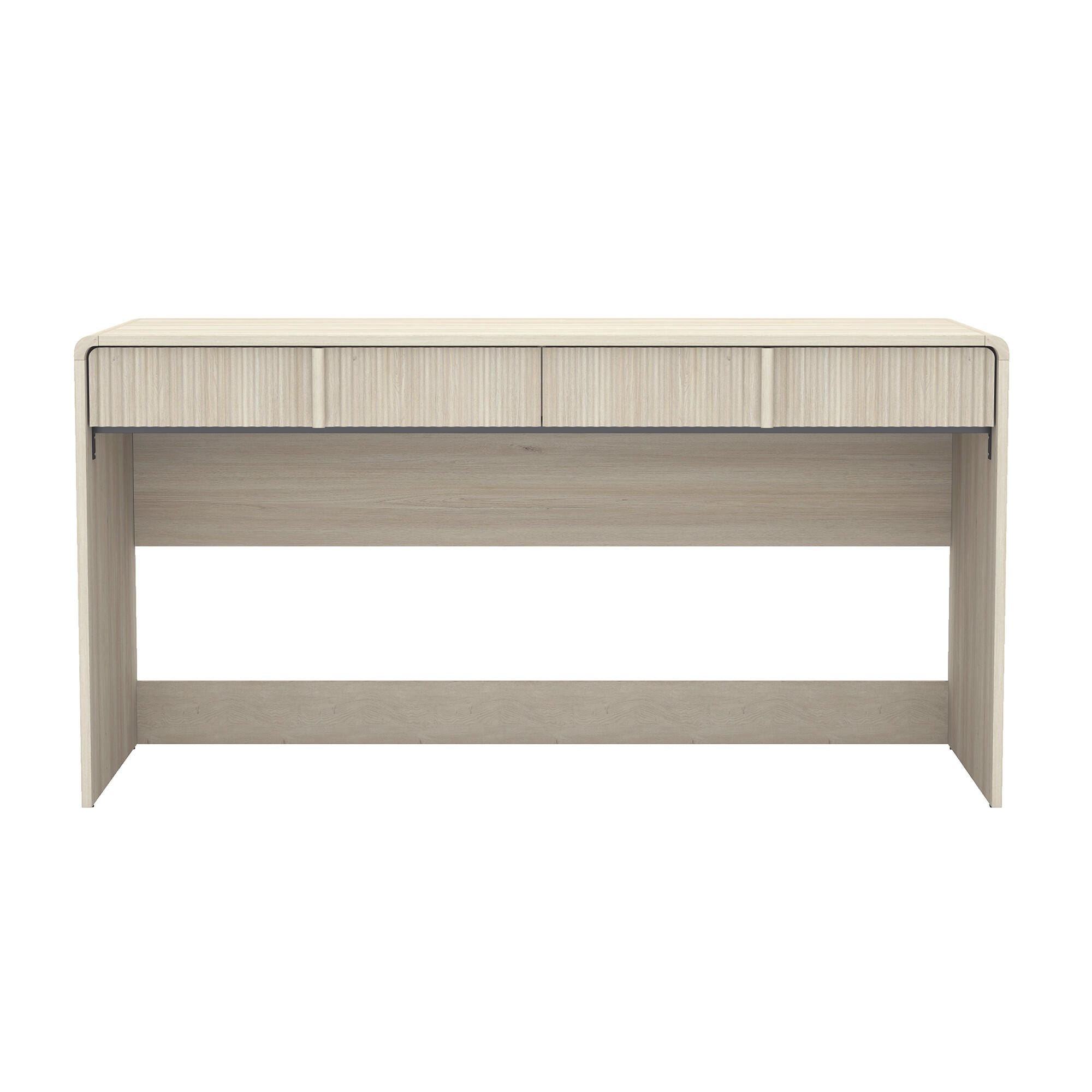Manhattan Comfort Novara 60" Home Office Desk, Whitewashed Oak, large