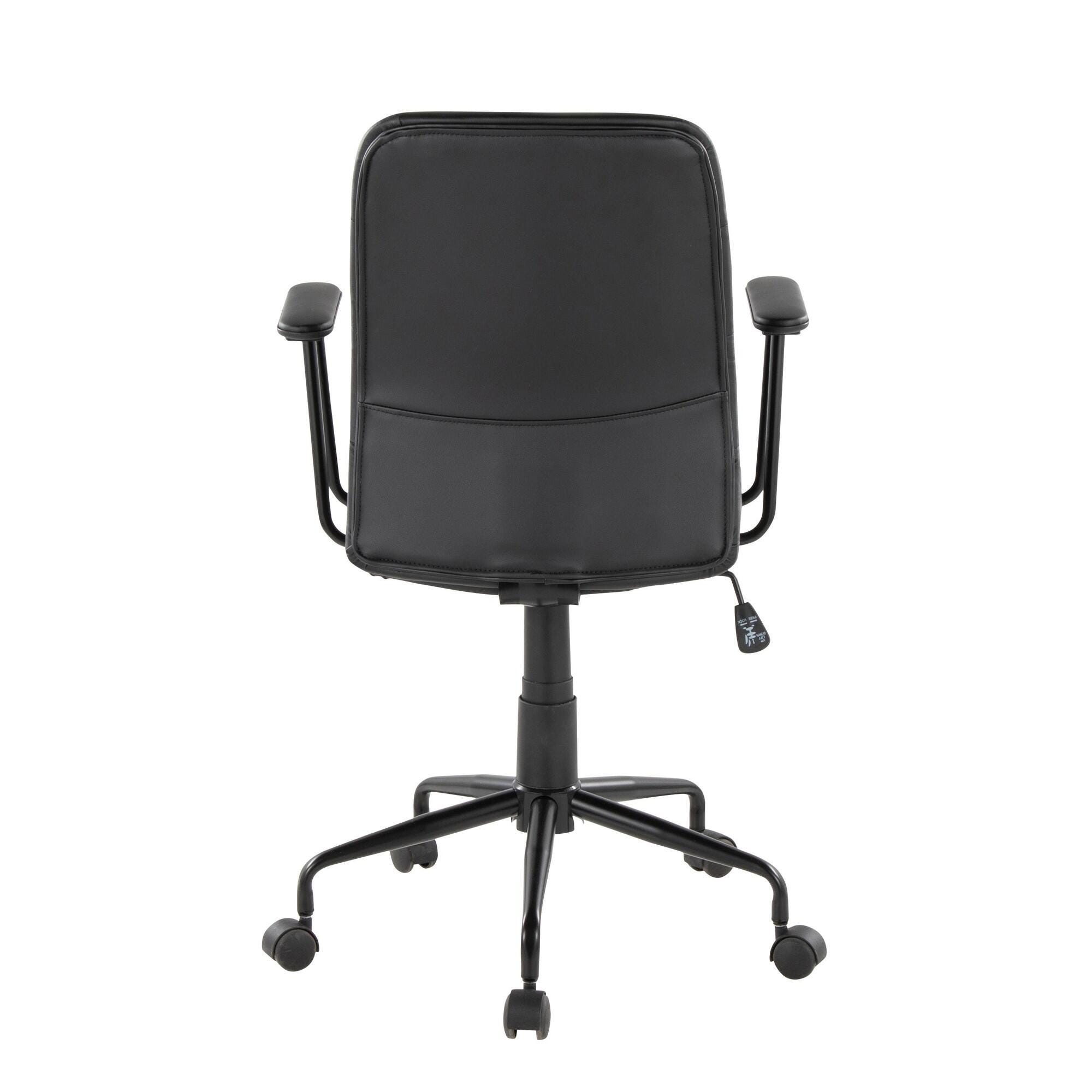 LumiSource Fredrick Executive Office Chair, Black, large