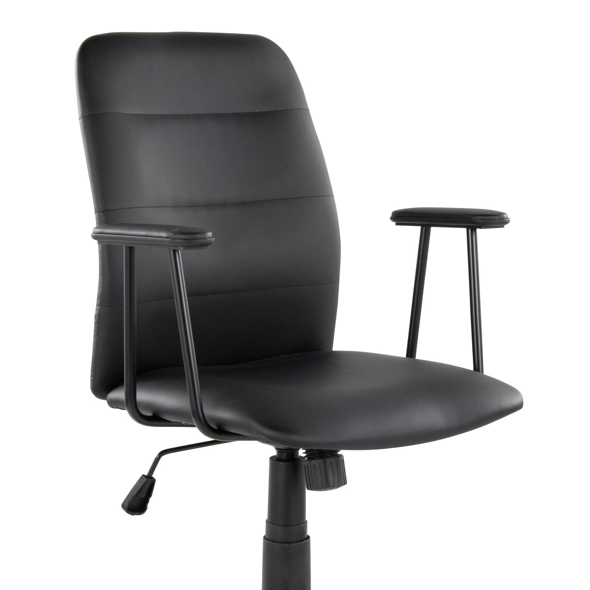 LumiSource Fredrick Executive Office Chair, Black, large