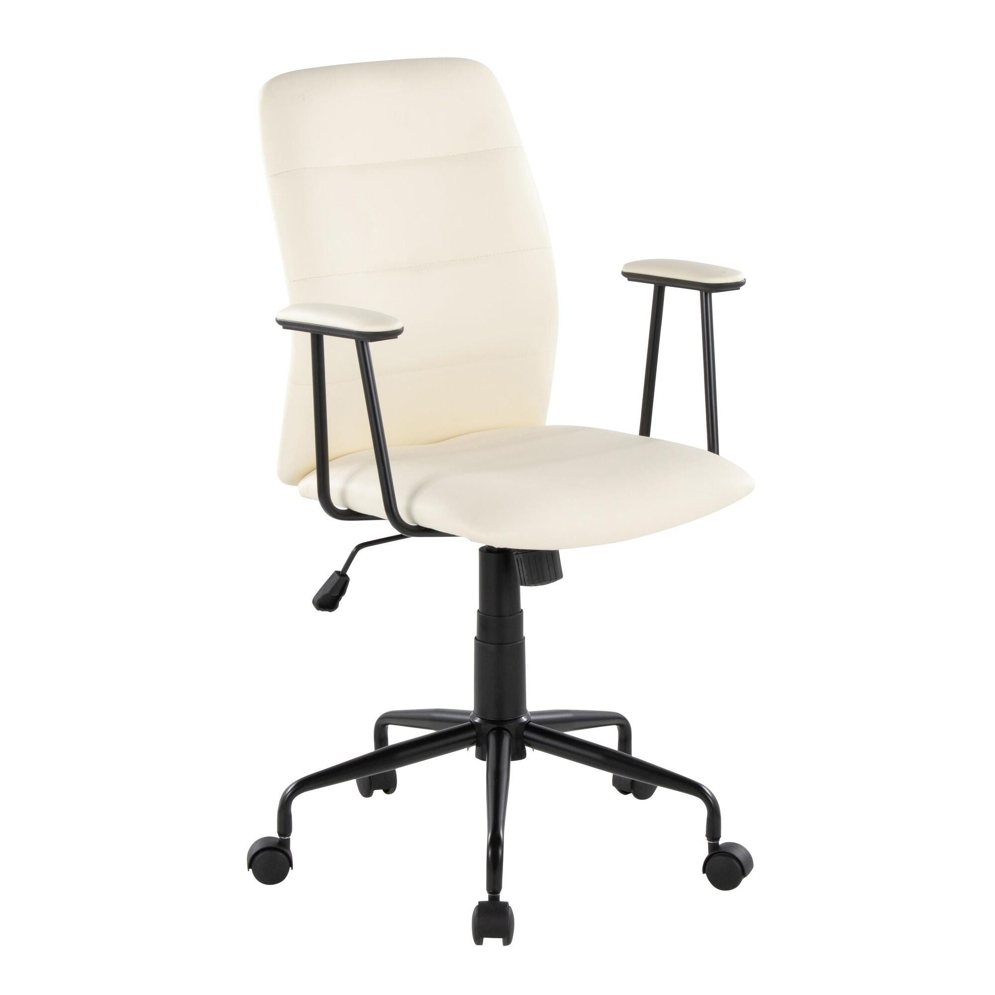 LumiSource Fredrick Executive Office Chair, Cream, large