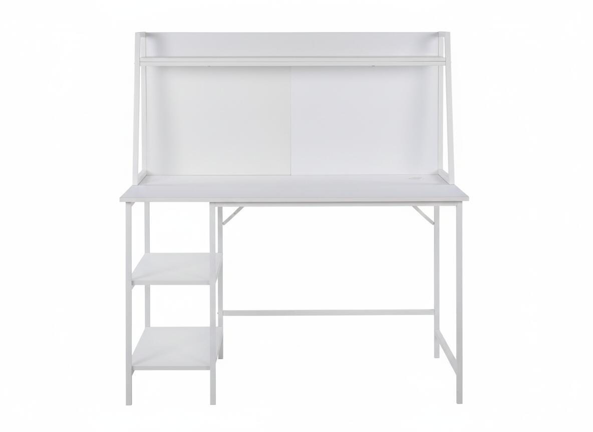 LumiSource Geo 47" Home Office Desk, White, large