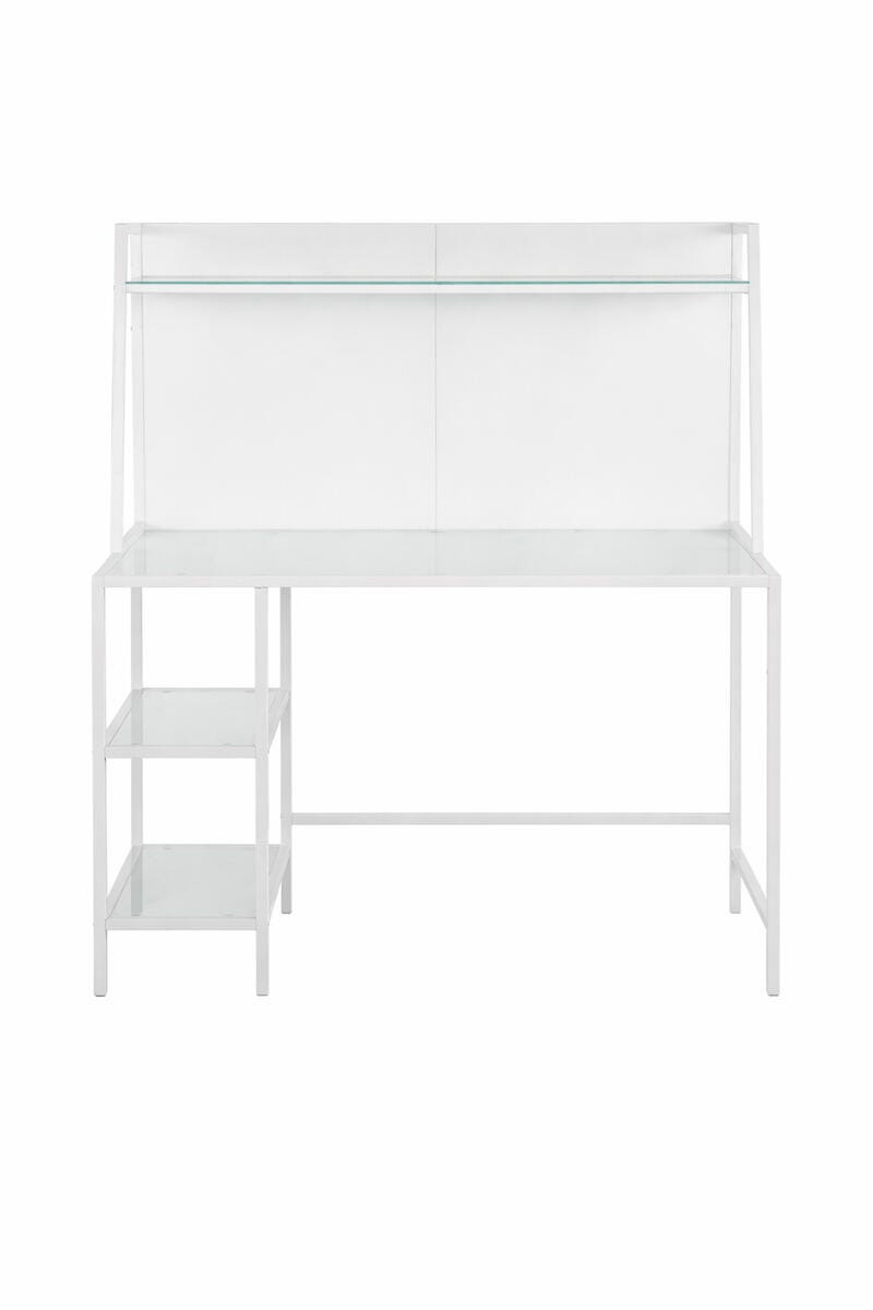 LumiSource Geo Solid 47" Home Office Desk, White, large